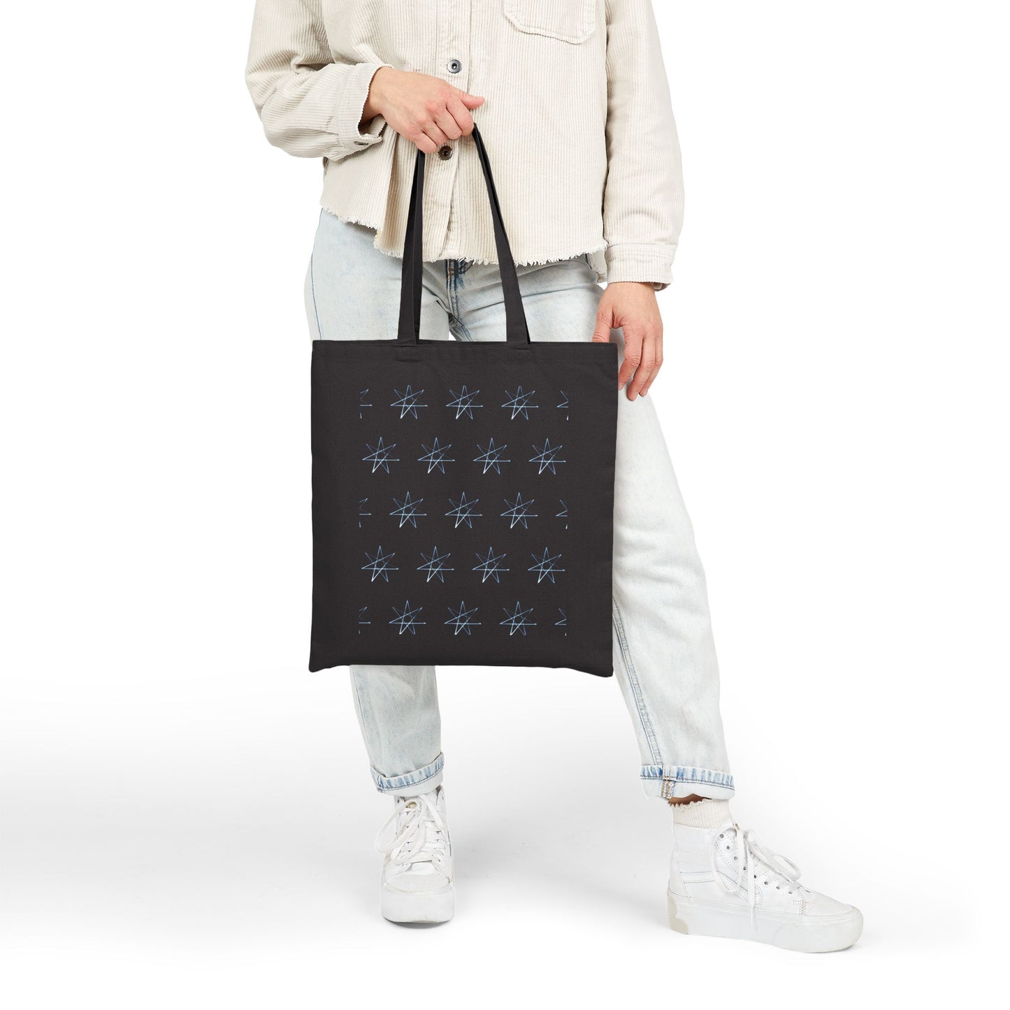Cotton Canvas Tote - Neon Polygon Fierce Design, Bag Stylish Reusable Tote, Eco-Friendly Shopping Bag, Festival Accessory, Unique Gift