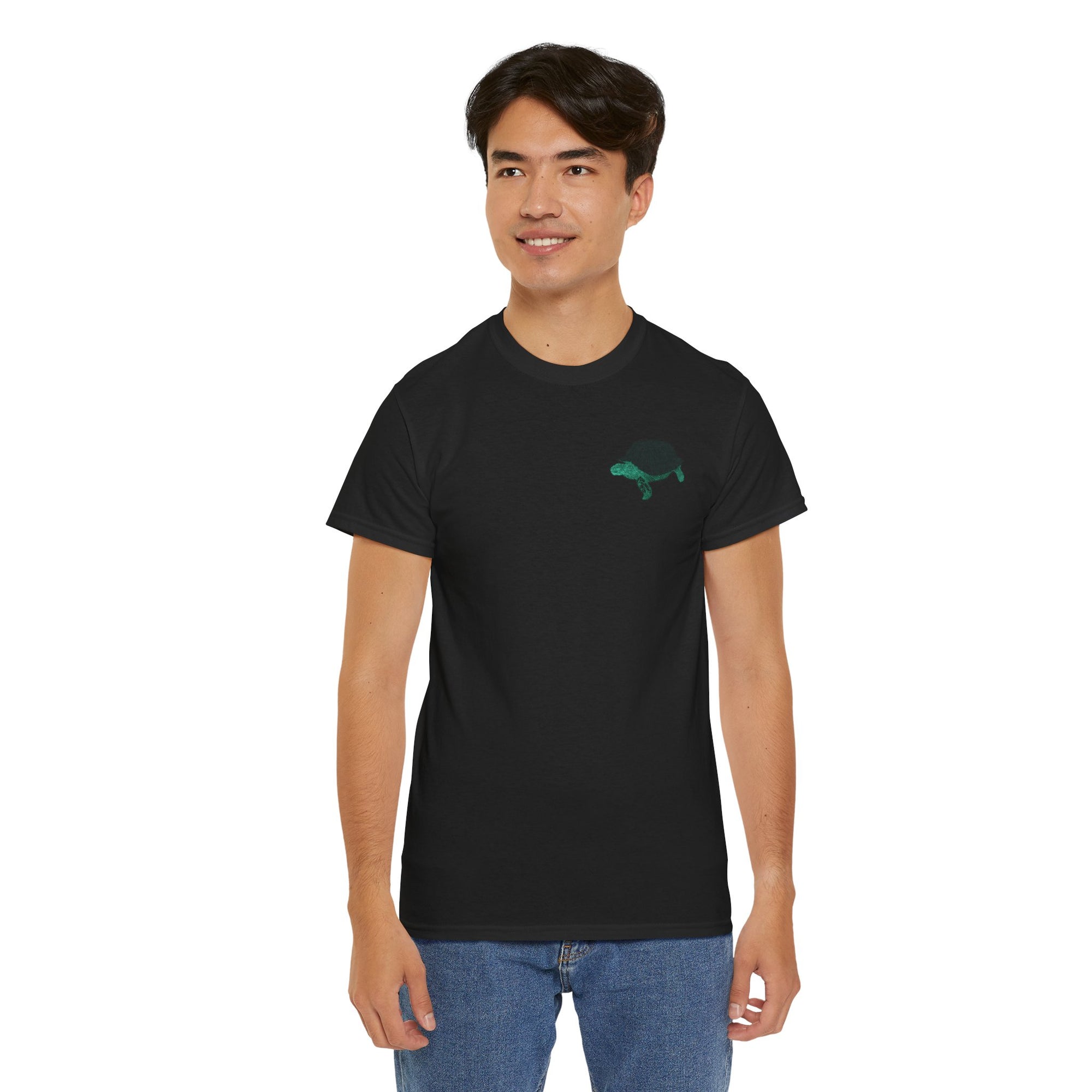 Unisex T-Shirt - Laser Tortoise Neon Polygon Design - Casual Wear, Gift for Reptile Lovers, Animal Lovers Apparel, Unique Streetwear