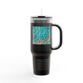 Compact Insulated Travel Mug - Ain't Nothing Neon Polygon Design, Perfect for on-the-go coffee lovers, Durable tumbler, Outdoor adventures, Birthday [...]