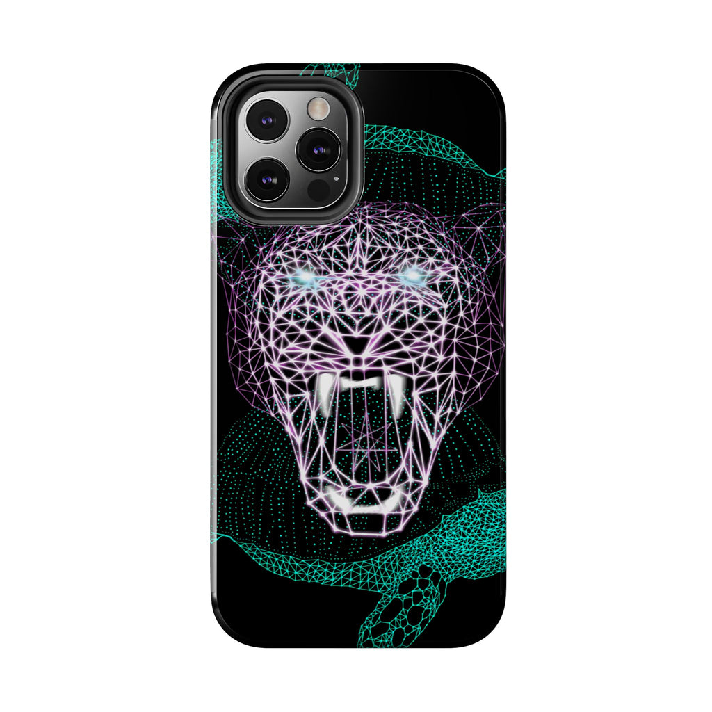 Phone Case - Fierce Panther Neon Polygon Design, Tough Phone Cases for Adventurers, Unique Smartphone Protector, Gift for Tech Lovers, Stylish Cell Phone [...]