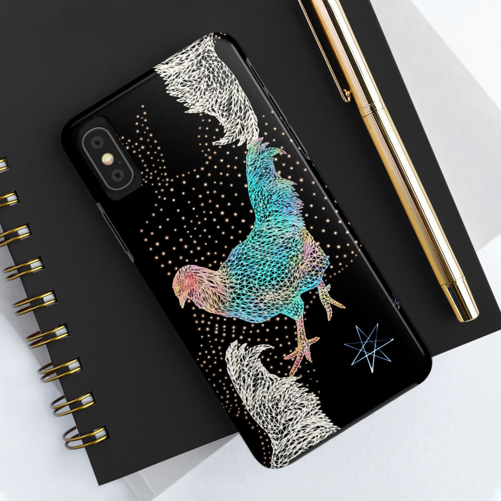 Phone Case - Fancy Rooster Neon Polygon Design, Tough Phone Cases for Adventurers, Unique Smartphone Protector, Gift for Tech Lovers, Stylish Cell Phone [...]