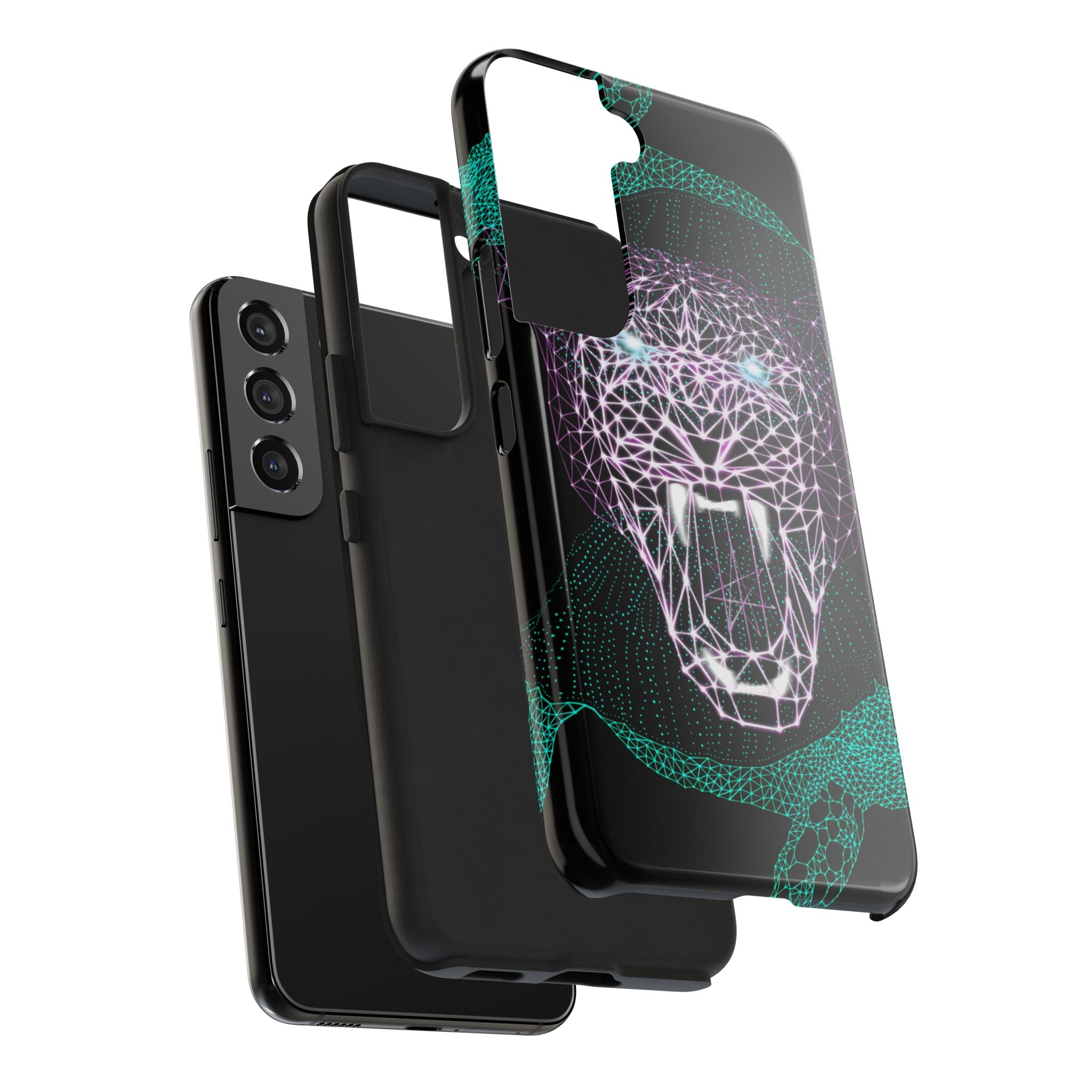 Phone Case - Fierce Panther Neon Polygon Design, Tough Phone Cases for Adventurers, Unique Smartphone Protector, Gift for Tech Lovers, Stylish Cell Phone [...]