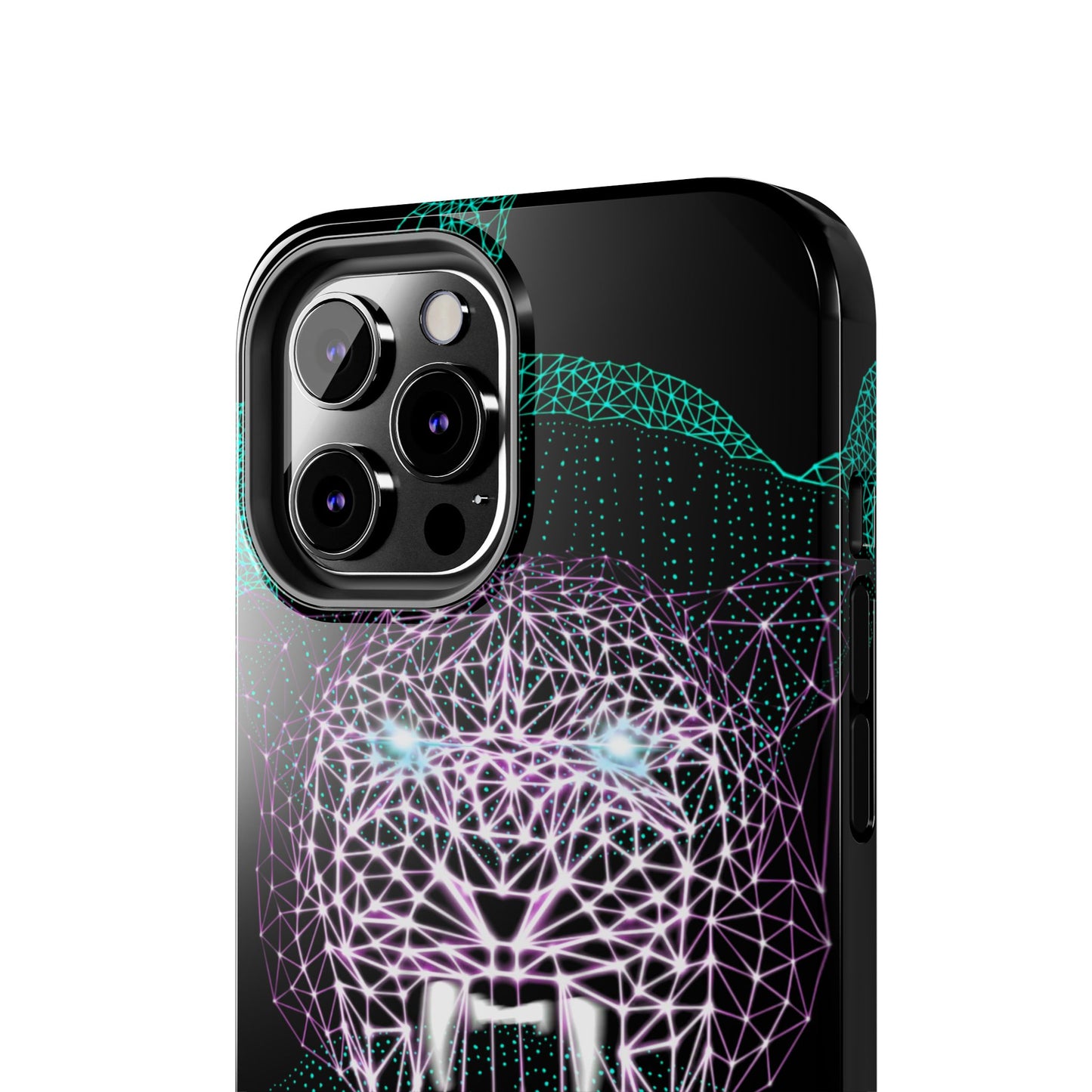 Phone Case - Fierce Panther Neon Polygon Design, Tough Phone Cases for Adventurers, Unique Smartphone Protector, Gift for Tech Lovers, Stylish Cell Phone [...]