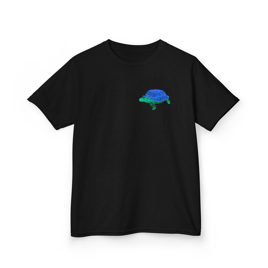 Kids Tortoise Tee — Cute Blue Green Sea Turtle Graphic Shirt for Children