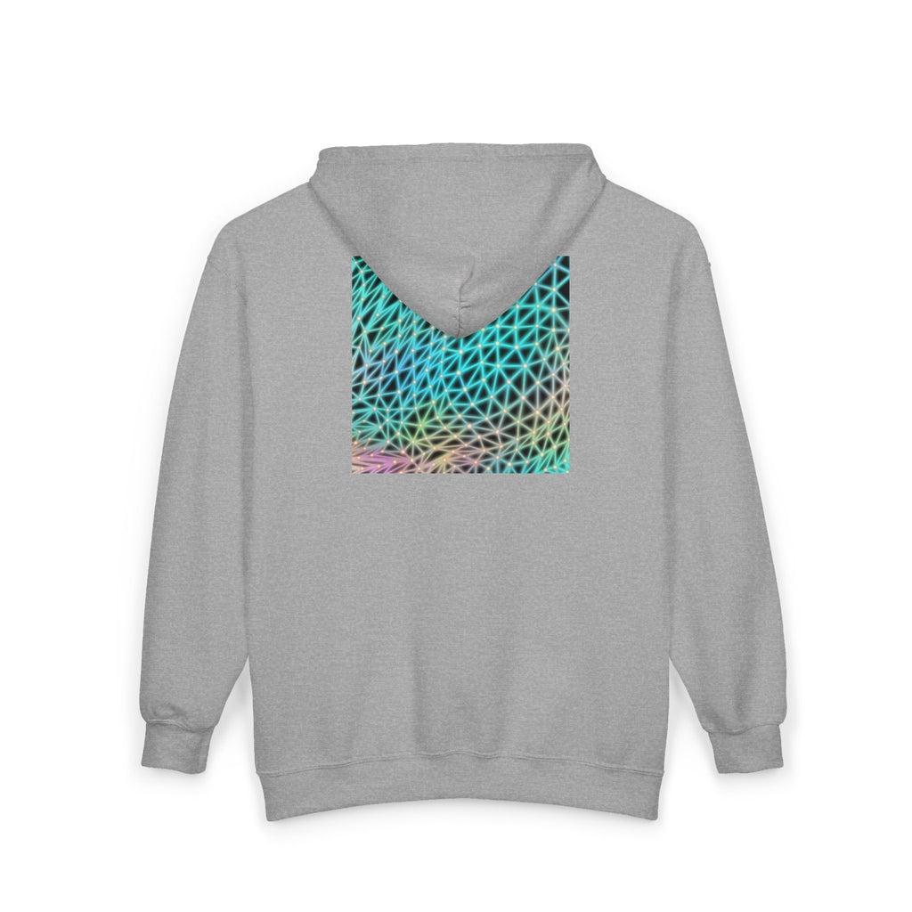 Zip-Up Hoodie - Ain’t Nothing Neon Polygon Design, Cozy Sweatshirt for Farm Lovers, Animal Lover Gift, Perfect for Fall Fashion, Casual Layering