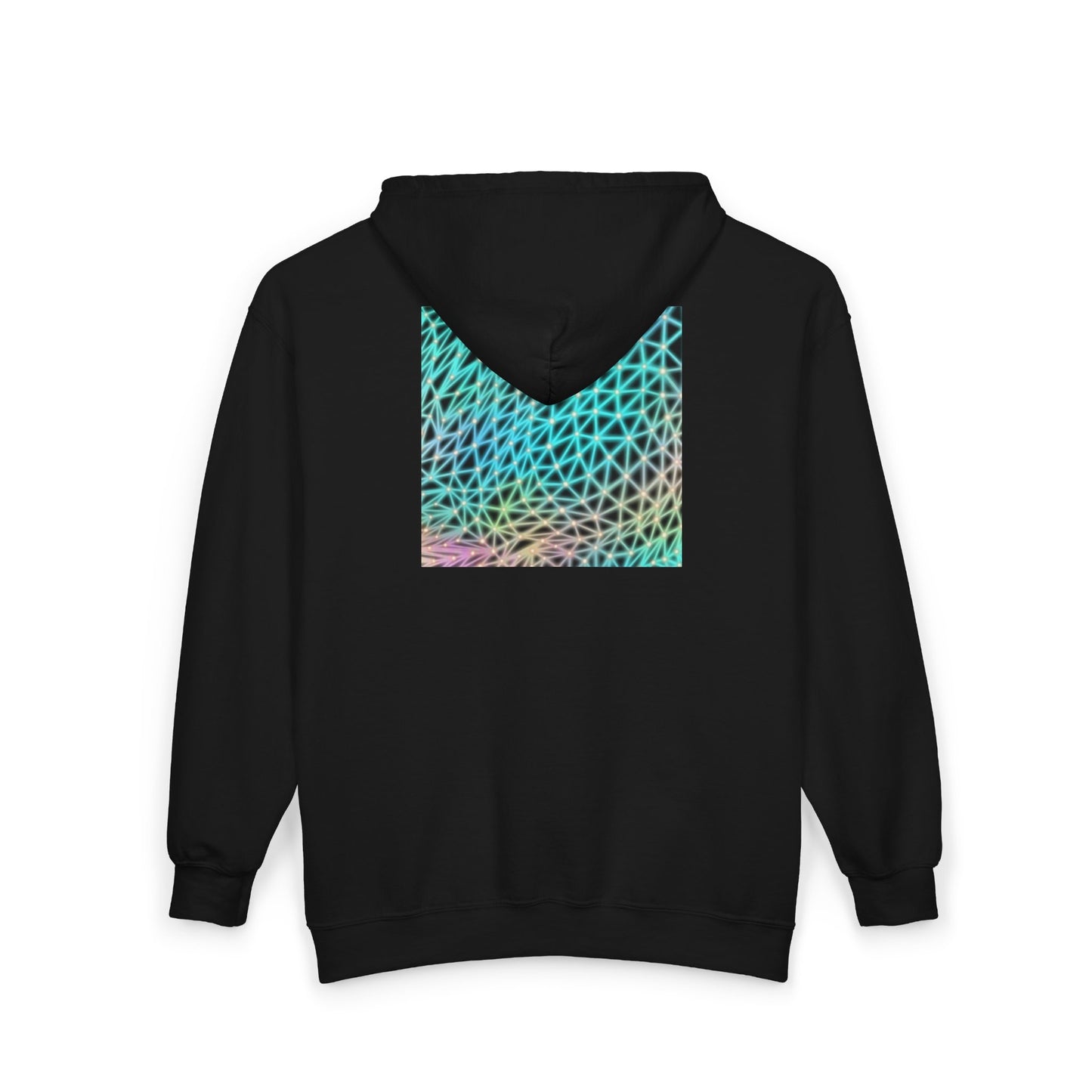 Zip-Up Hoodie - Ain’t Nothing Neon Polygon Design, Cozy Sweatshirt for Farm Lovers, Animal Lover Gift, Perfect for Fall Fashion, Casual Layering