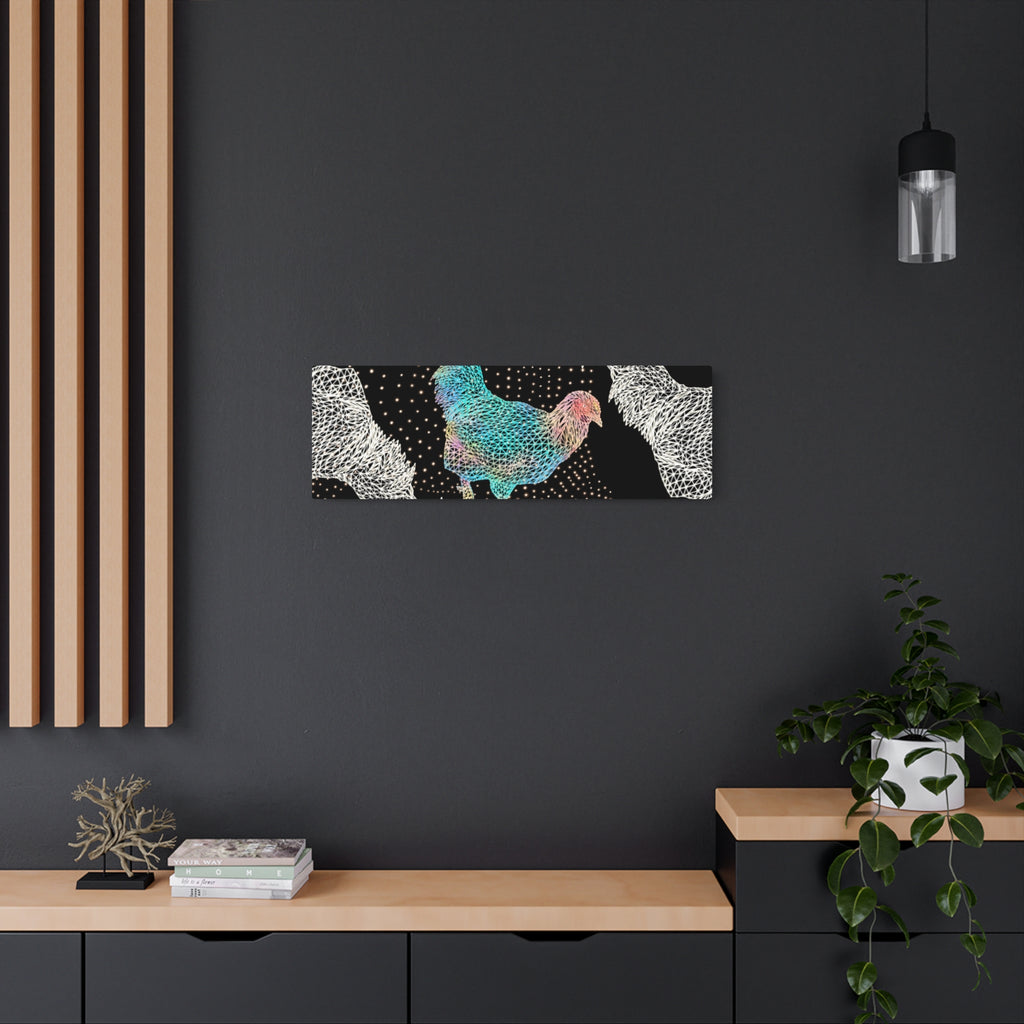 Metal Art Sign - Fancy Rooster Neon Polygon Design, Wall Decor, Unique Home Decoration, Gift for Animal Lovers, Office Art, Birthday Gift, Nature Wall Art