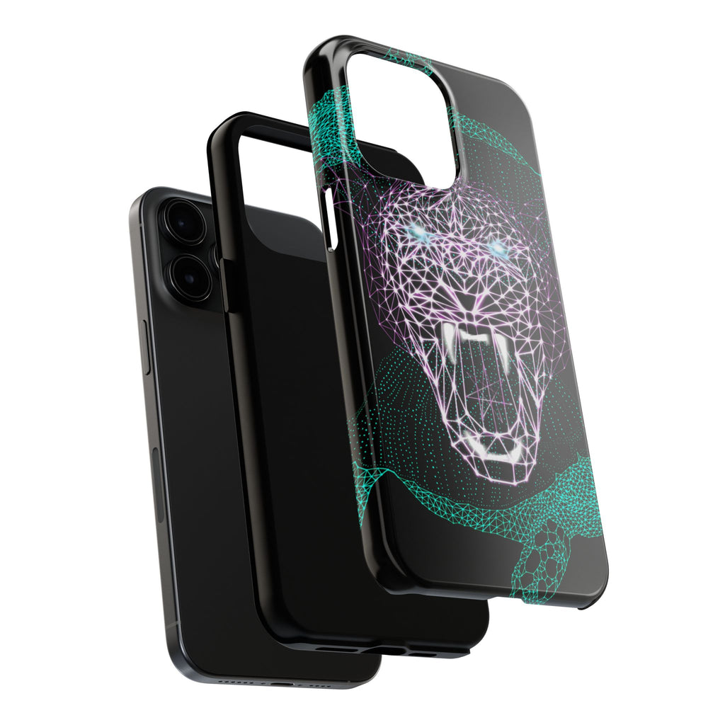 Phone Case - Fierce Panther Neon Polygon Design, Tough Phone Cases for Adventurers, Unique Smartphone Protector, Gift for Tech Lovers, Stylish Cell Phone [...]