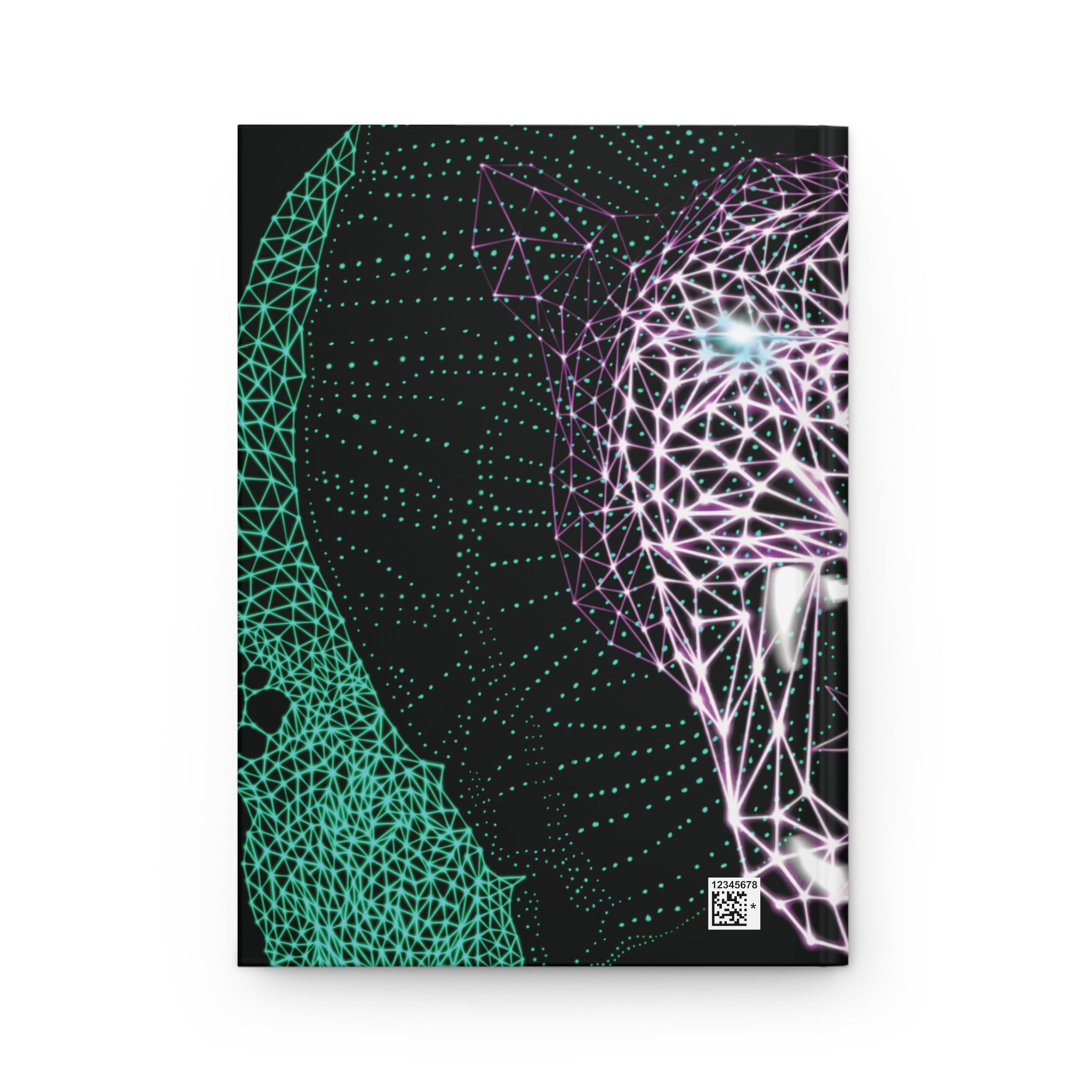 Hardcover Journal Matte -Neon Polygon Fierce Design, Stylish Modern Design for Writers, Students, Poets