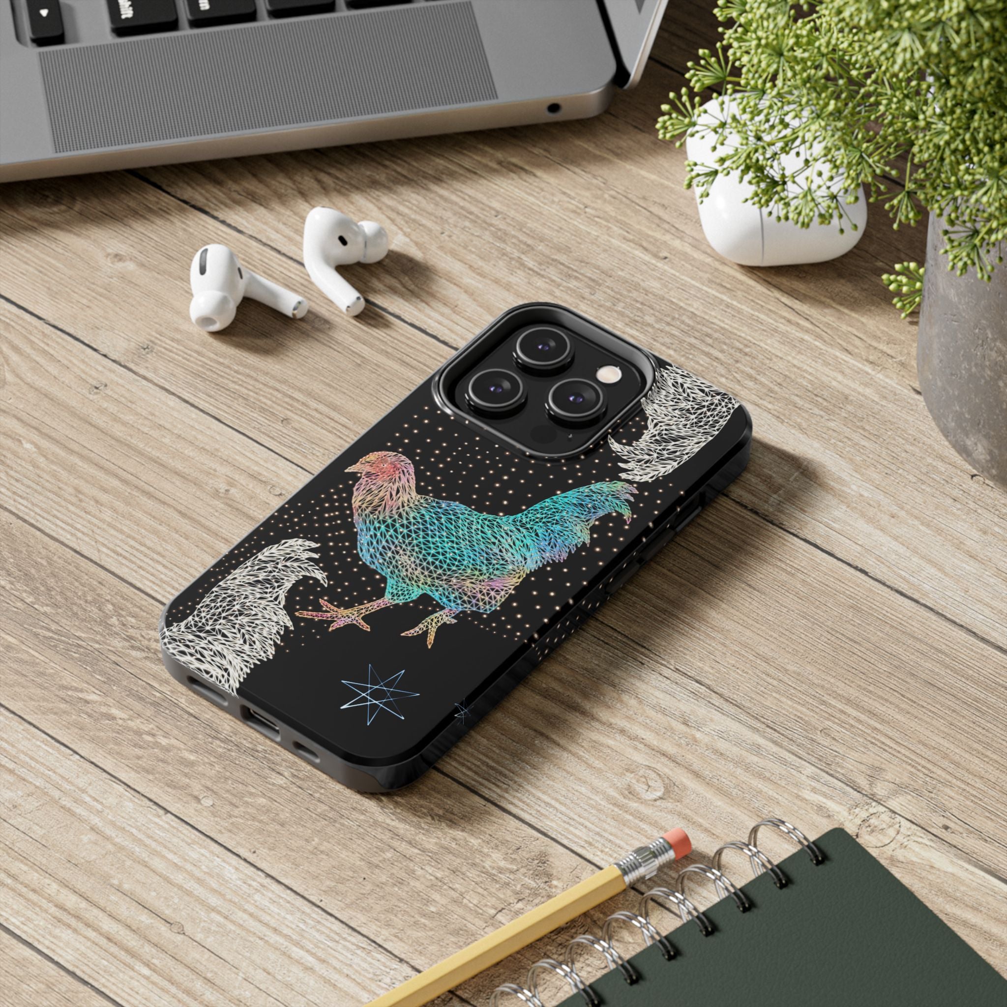 Phone Case - Fancy Rooster Neon Polygon Design, Tough Phone Cases for Adventurers, Unique Smartphone Protector, Gift for Tech Lovers, Stylish Cell Phone [...]