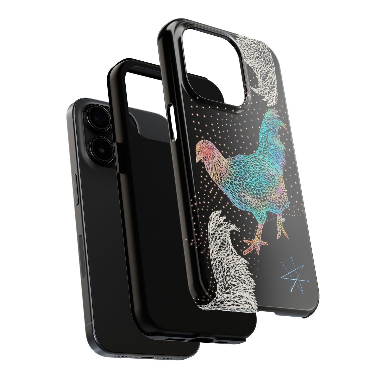 Phone Case - Fancy Rooster Neon Polygon Design, Tough Phone Cases for Adventurers, Unique Smartphone Protector, Gift for Tech Lovers, Stylish Cell Phone [...]