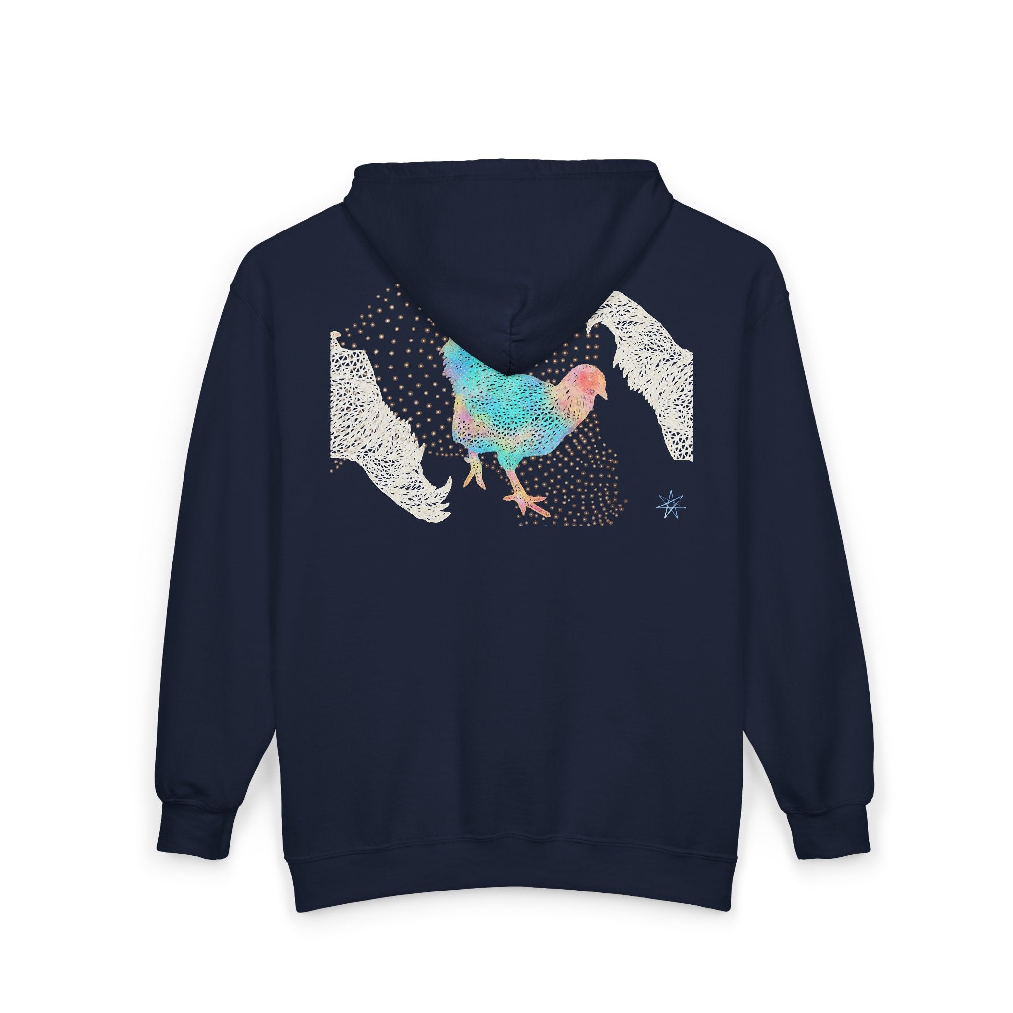 Colorful Rooster Zip-Up Hoodie, Cozy Sweatshirt for Farm Lovers, Animal Lover Gift, Perfect for Fall Fashion, Casual Layering