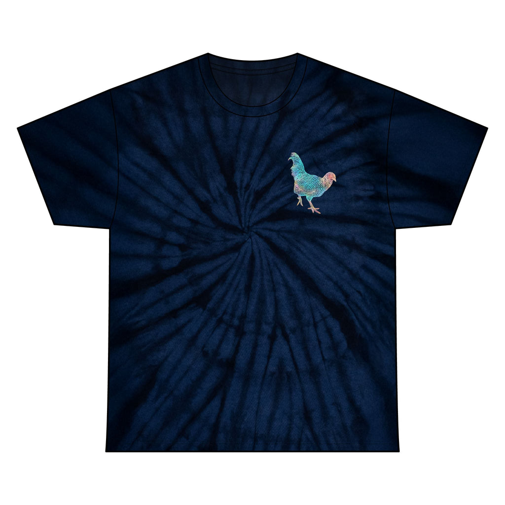 Unisex Tie-Dye Tee - Fancy Rooster Casual Neon Polygon Design