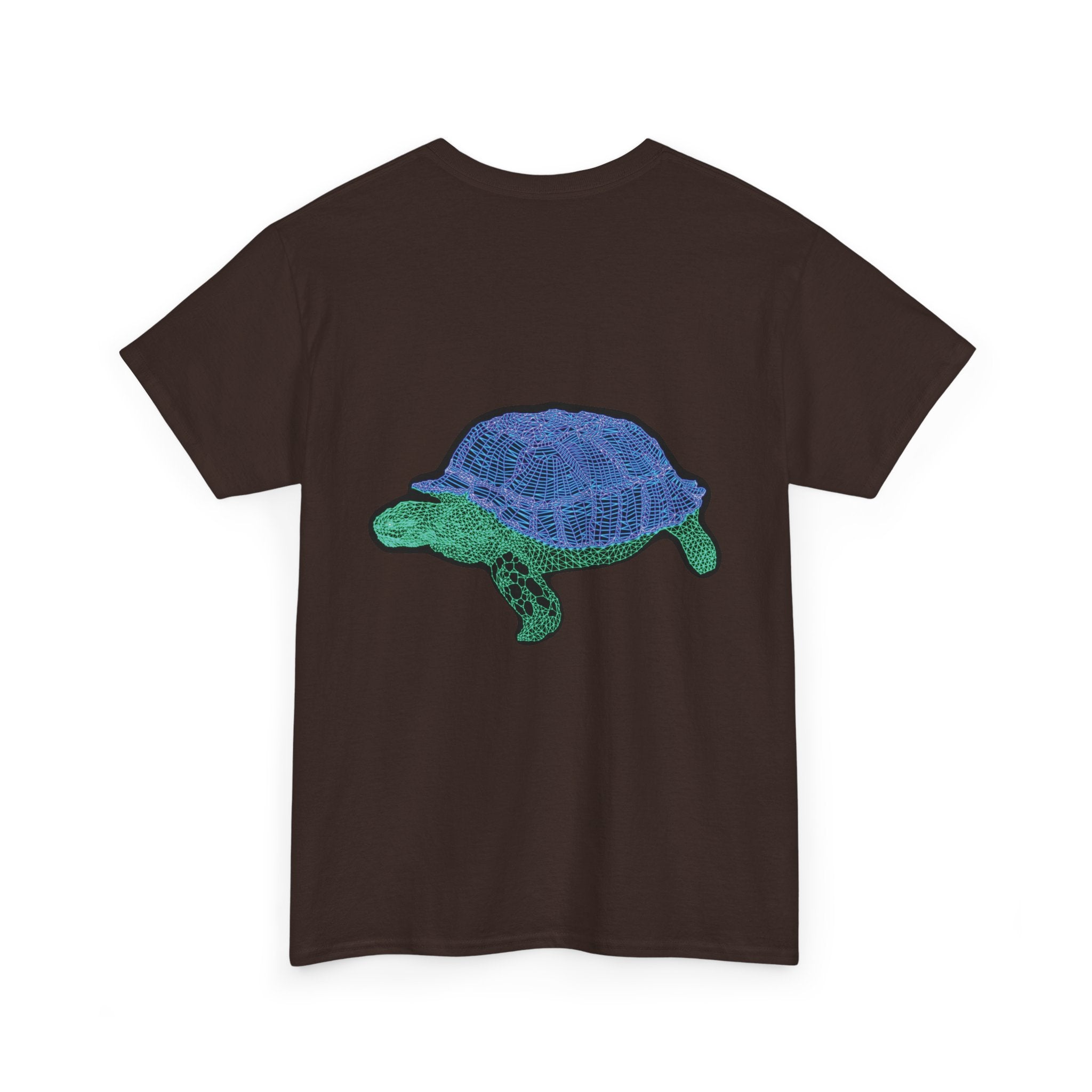 Unisex T-Shirt - Laser Tortoise In A Half Shell Neon Polygon Design - Casual Wear, Gift for Reptile Lovers, Animal Lovers Apparel, Unique Streetwear