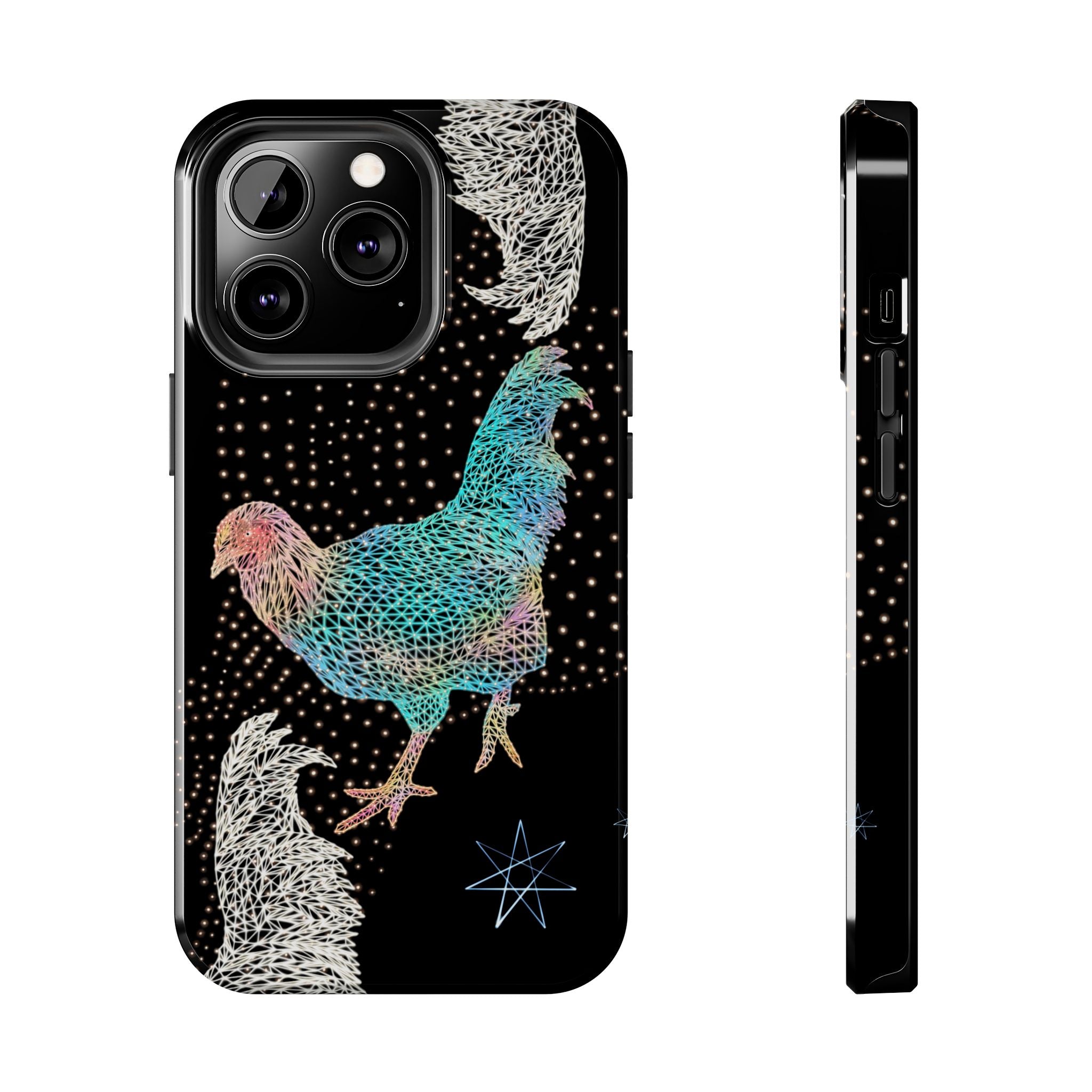 Phone Case - Fancy Rooster Neon Polygon Design, Tough Phone Cases for Adventurers, Unique Smartphone Protector, Gift for Tech Lovers, Stylish Cell Phone [...]