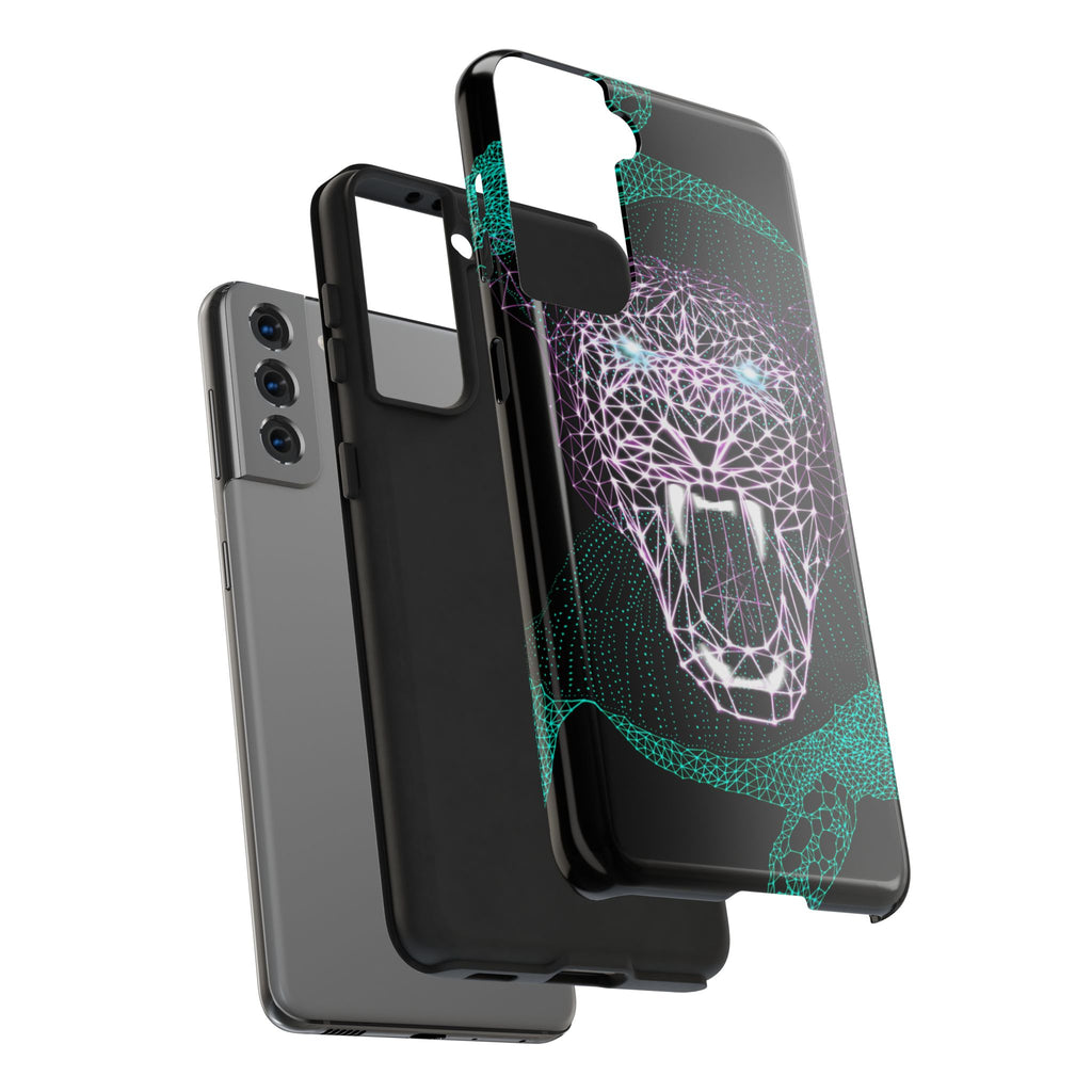 Phone Case - Fierce Panther Neon Polygon Design, Tough Phone Cases for Adventurers, Unique Smartphone Protector, Gift for Tech Lovers, Stylish Cell Phone [...]