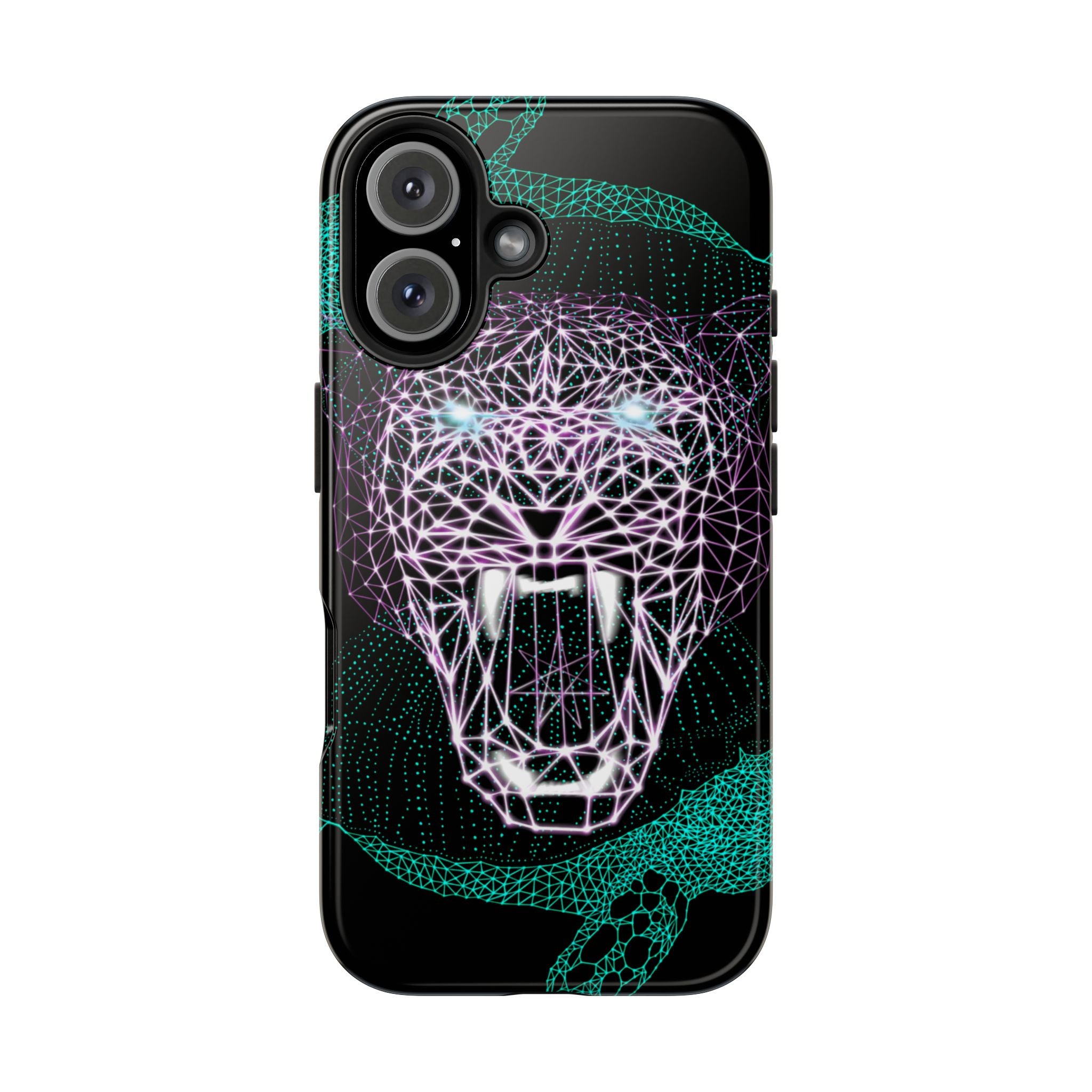 Phone Case - Fierce Panther Neon Polygon Design, Tough Phone Cases for Adventurers, Unique Smartphone Protector, Gift for Tech Lovers, Stylish Cell Phone [...]