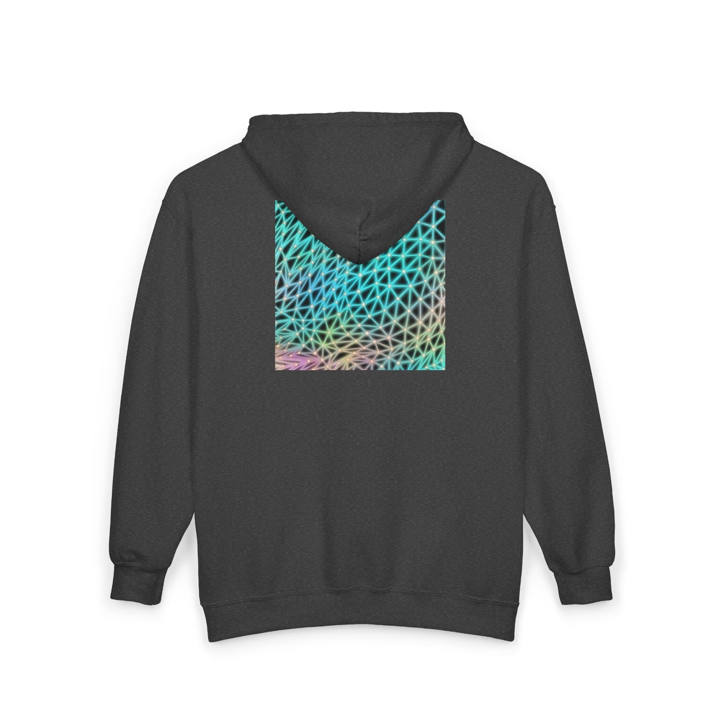 Zip-Up Hoodie - Ain’t Nothing Neon Polygon Design, Cozy Sweatshirt for Farm Lovers, Animal Lover Gift, Perfect for Fall Fashion, Casual Layering