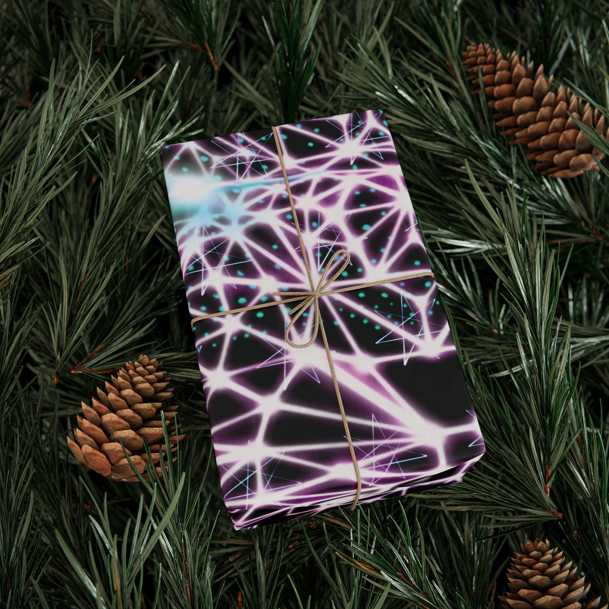 Wrapping Paper - Neon Polygon Fierce Design