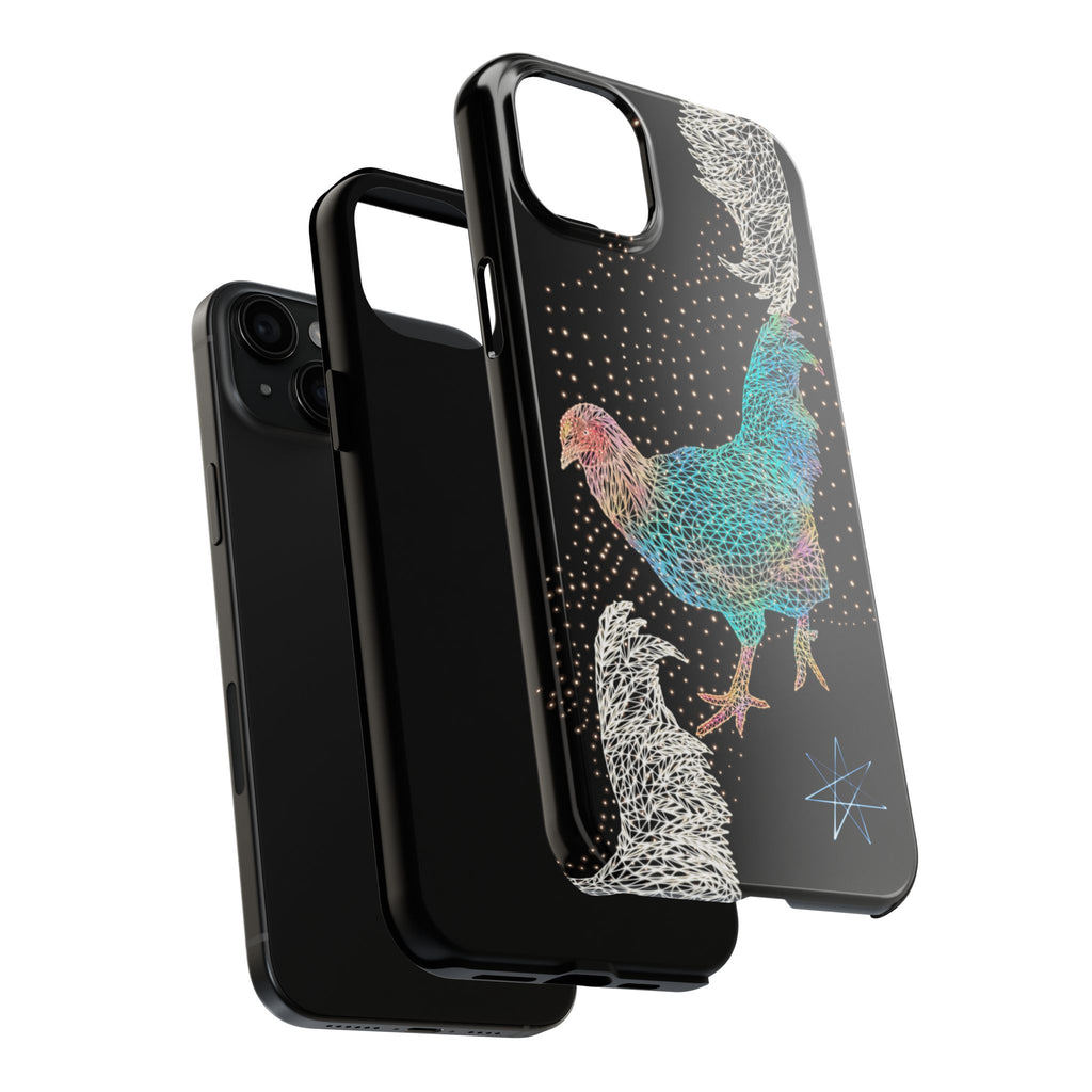 Phone Case - Fancy Rooster Neon Polygon Design, Tough Phone Cases for Adventurers, Unique Smartphone Protector, Gift for Tech Lovers, Stylish Cell Phone [...]