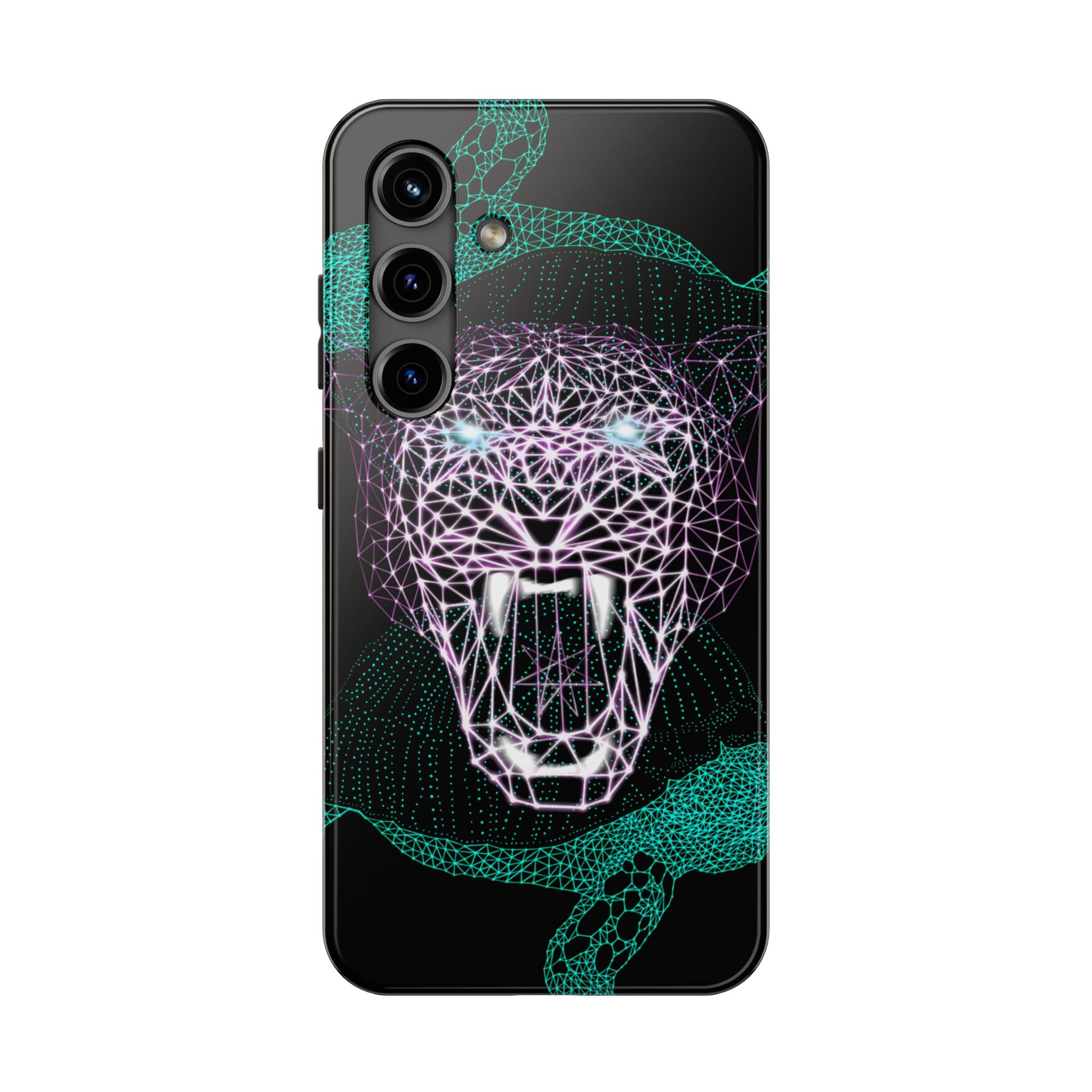 Phone Case - Fierce Panther Neon Polygon Design, Tough Phone Cases for Adventurers, Unique Smartphone Protector, Gift for Tech Lovers, Stylish Cell Phone [...]