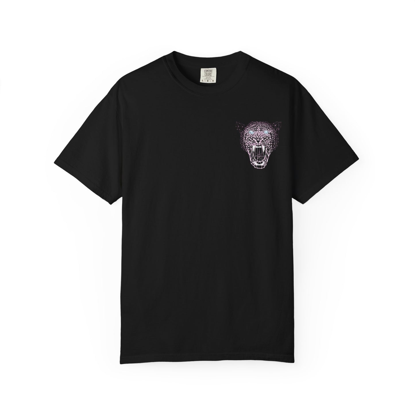 Unisex T-Shirt - Fierce Neon Polygon Design, Graphic Tee, Casual Wear, Gift for Cat Lovers, Animal Lovers Apparel, Unique Streetwear