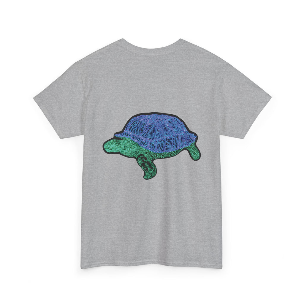 Unisex T-Shirt - Laser Tortoise In A Half Shell Neon Polygon Design - Casual Wear, Gift for Reptile Lovers, Animal Lovers Apparel, Unique Streetwear