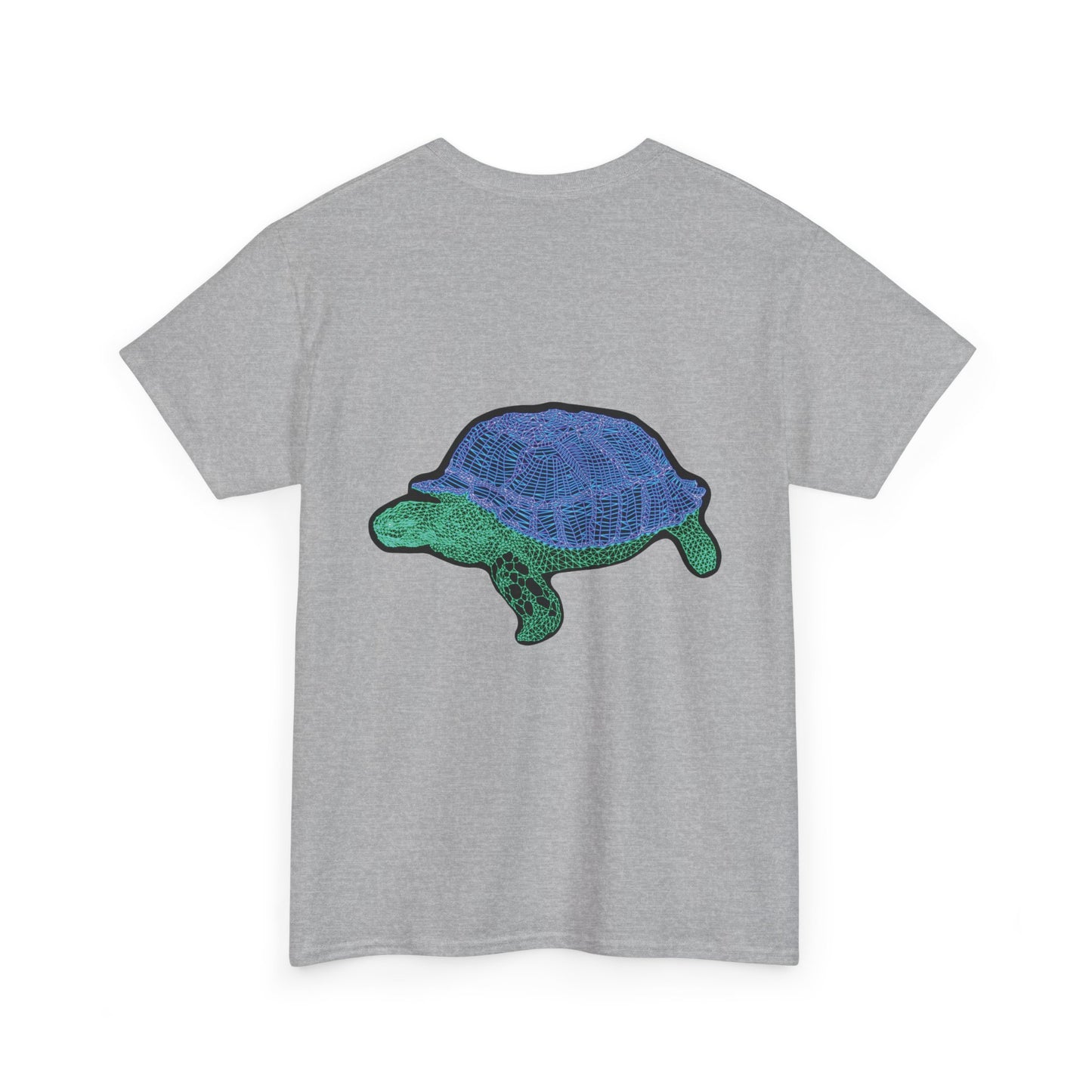 Unisex T-Shirt - Laser Tortoise In A Half Shell Neon Polygon Design - Casual Wear, Gift for Reptile Lovers, Animal Lovers Apparel, Unique Streetwear