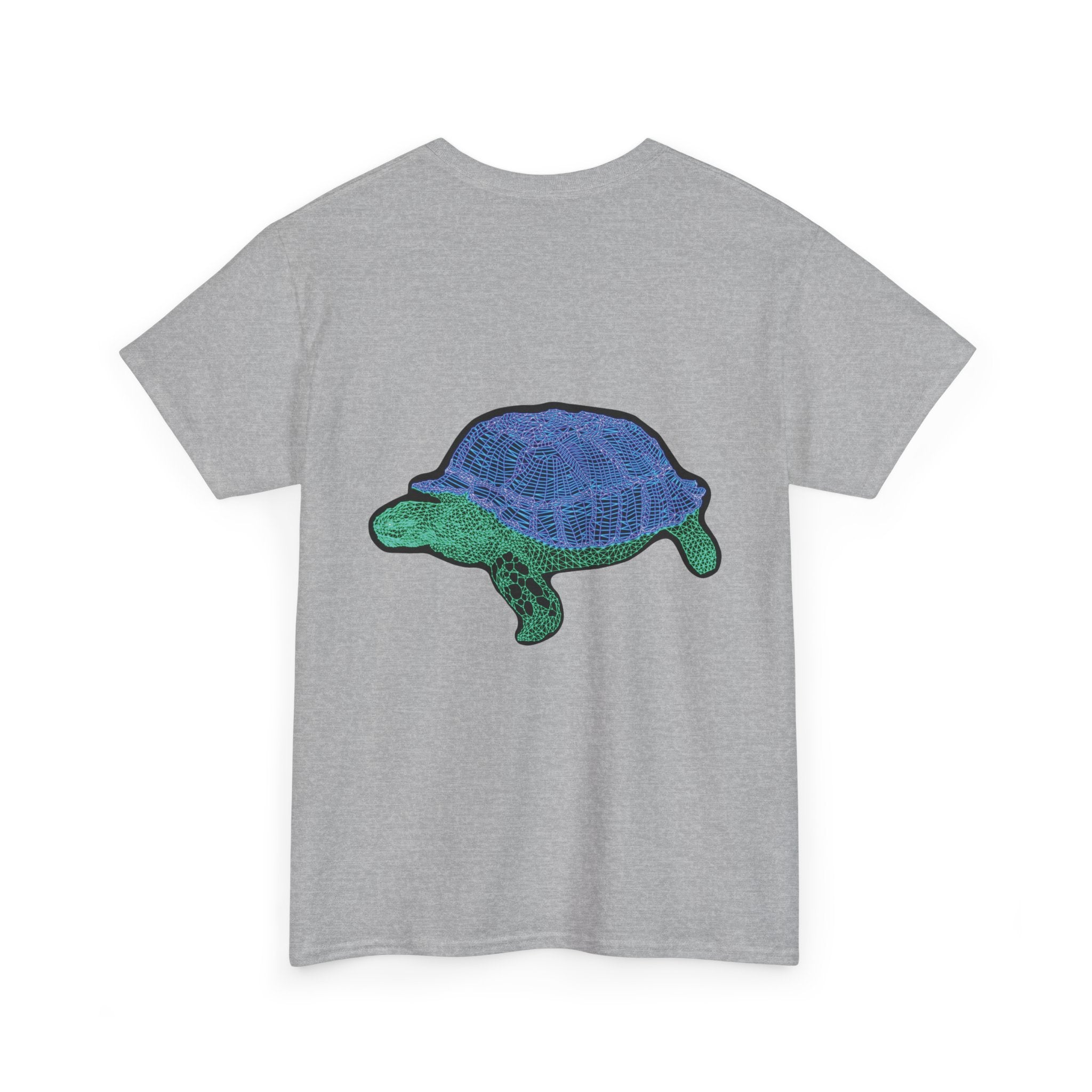 Unisex T-Shirt - Laser Tortoise In A Half Shell Neon Polygon Design - Casual Wear, Gift for Reptile Lovers, Animal Lovers Apparel, Unique Streetwear