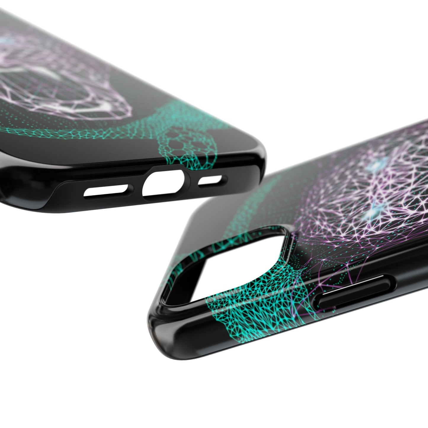 Phone Case - Fierce Panther Neon Polygon Design, Tough Phone Cases for Adventurers, Unique Smartphone Protector, Gift for Tech Lovers, Stylish Cell Phone [...]