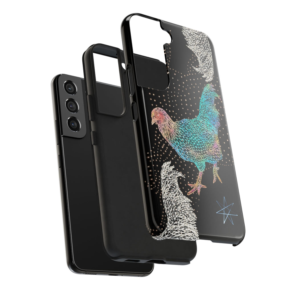 Phone Case - Fancy Rooster Neon Polygon Design, Tough Phone Cases for Adventurers, Unique Smartphone Protector, Gift for Tech Lovers, Stylish Cell Phone [...]