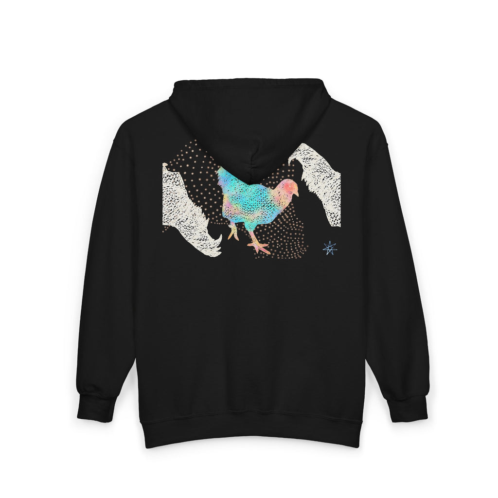Colorful Rooster Zip-Up Hoodie, Cozy Sweatshirt for Farm Lovers, Animal Lover Gift, Perfect for Fall Fashion, Casual Layering