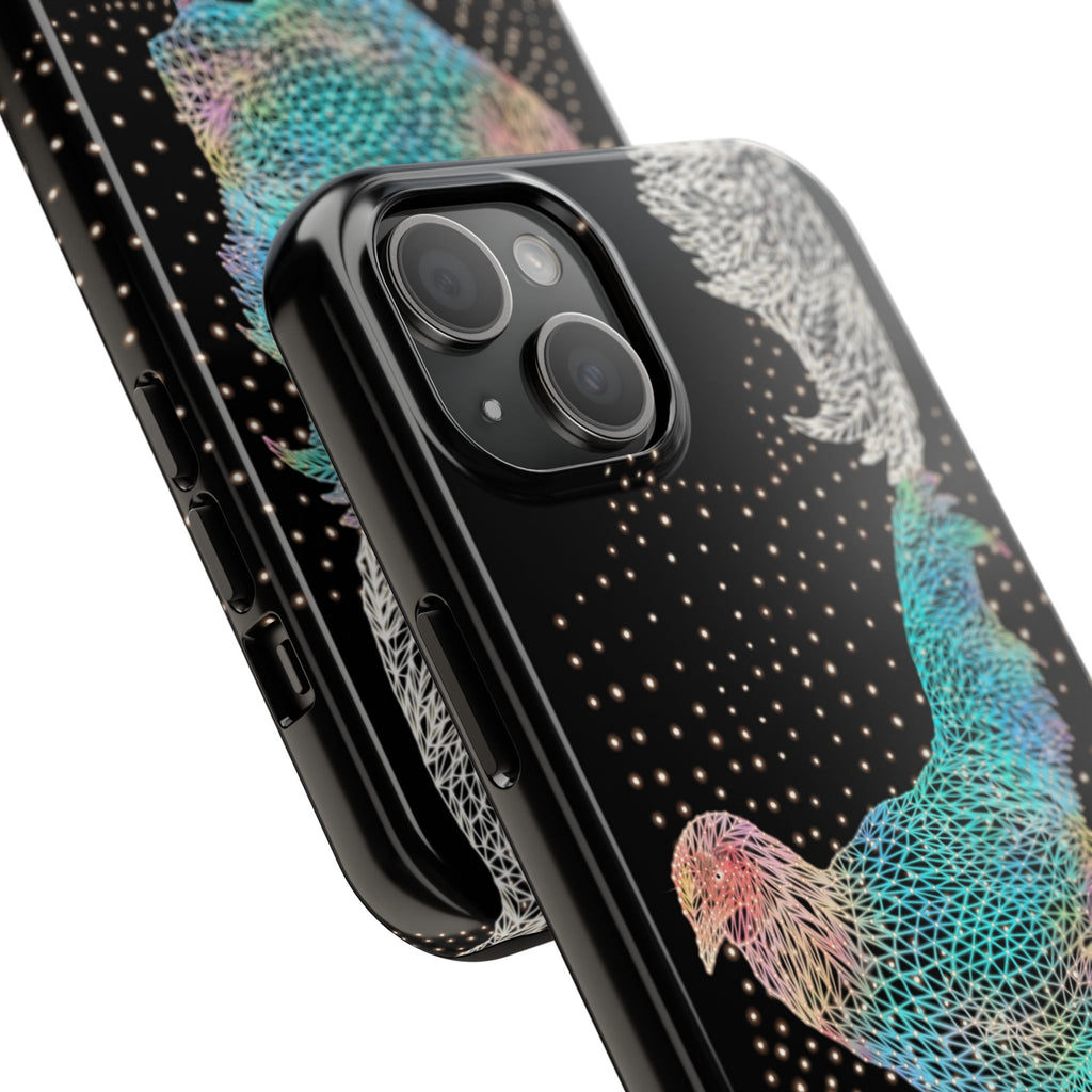 Phone Case - Fancy Rooster Neon Polygon Design, Tough Phone Cases for Adventurers, Unique Smartphone Protector, Gift for Tech Lovers, Stylish Cell Phone [...]