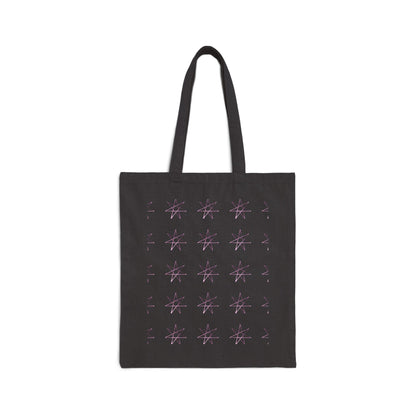 Cotton Canvas Tote - Laser Kitty Neon Polygon Design, Bag Stylish Reusable Tote, Eco-Friendly Shopping Bag, Festival Accessory, Unique Gift