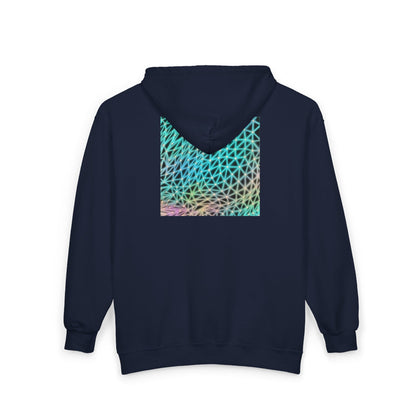 Zip-Up Hoodie - Ain’t Nothing Neon Polygon Design, Cozy Sweatshirt for Farm Lovers, Animal Lover Gift, Perfect for Fall Fashion, Casual Layering