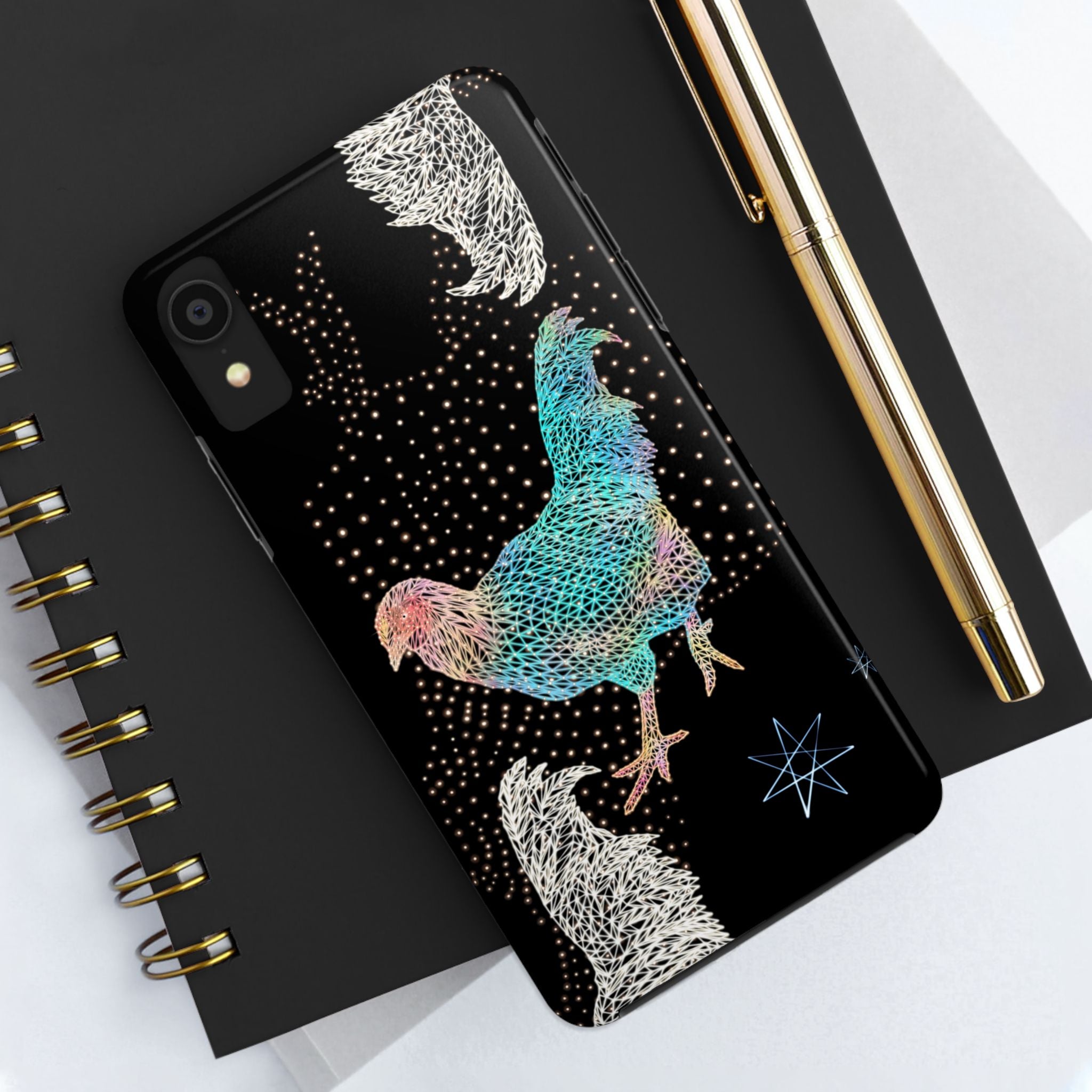 Phone Case - Fancy Rooster Neon Polygon Design, Tough Phone Cases for Adventurers, Unique Smartphone Protector, Gift for Tech Lovers, Stylish Cell Phone [...]
