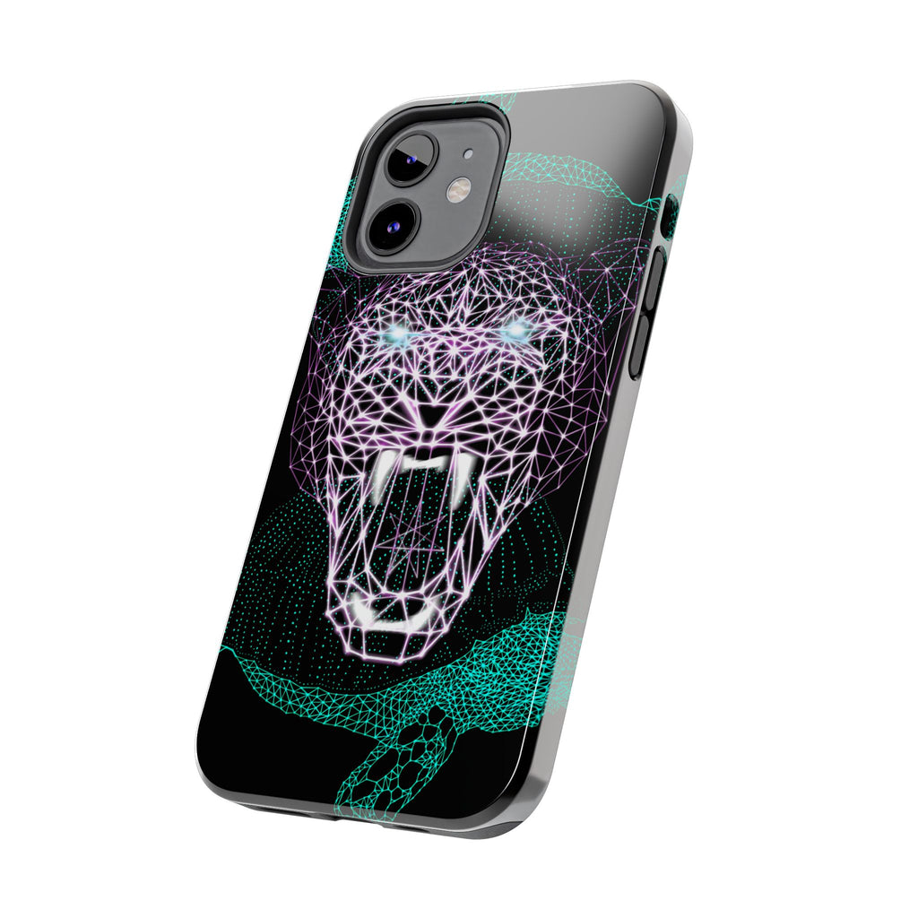 Phone Case - Fierce Panther Neon Polygon Design, Tough Phone Cases for Adventurers, Unique Smartphone Protector, Gift for Tech Lovers, Stylish Cell Phone [...]