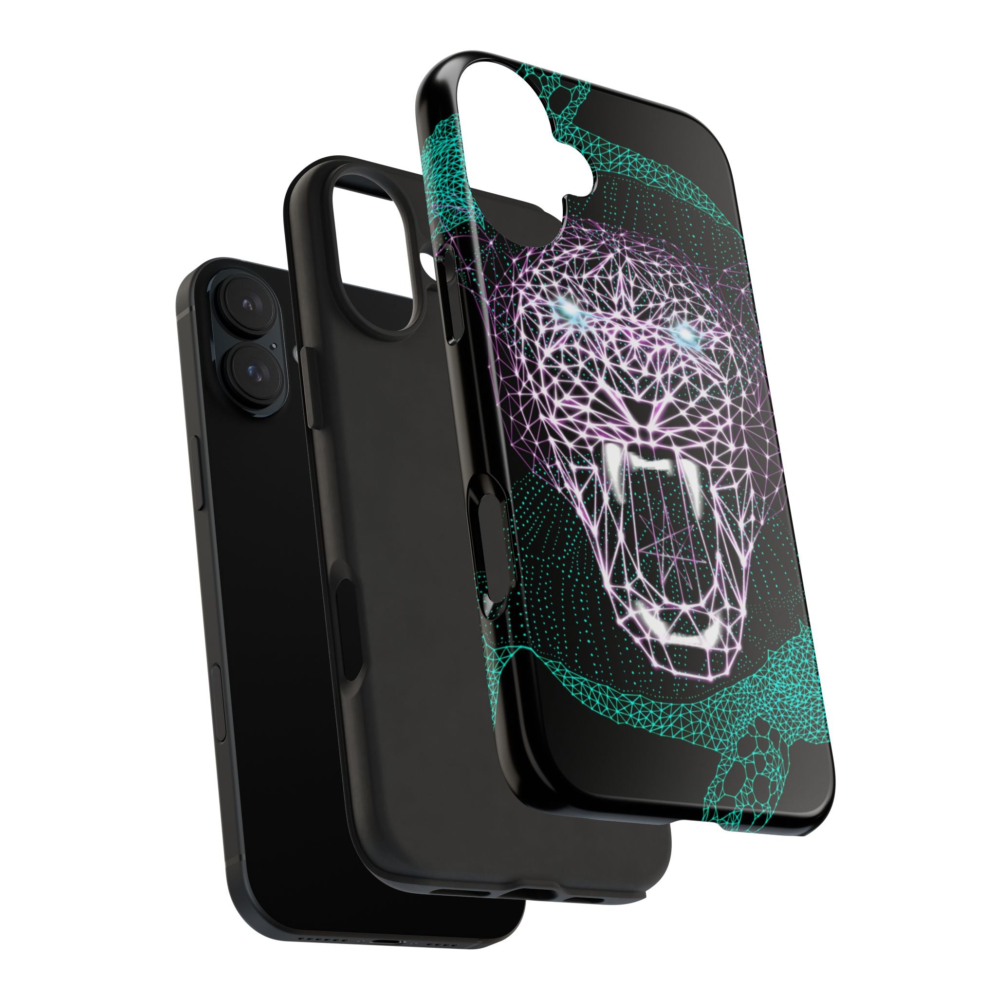 Phone Case - Fierce Panther Neon Polygon Design, Tough Phone Cases for Adventurers, Unique Smartphone Protector, Gift for Tech Lovers, Stylish Cell Phone [...]