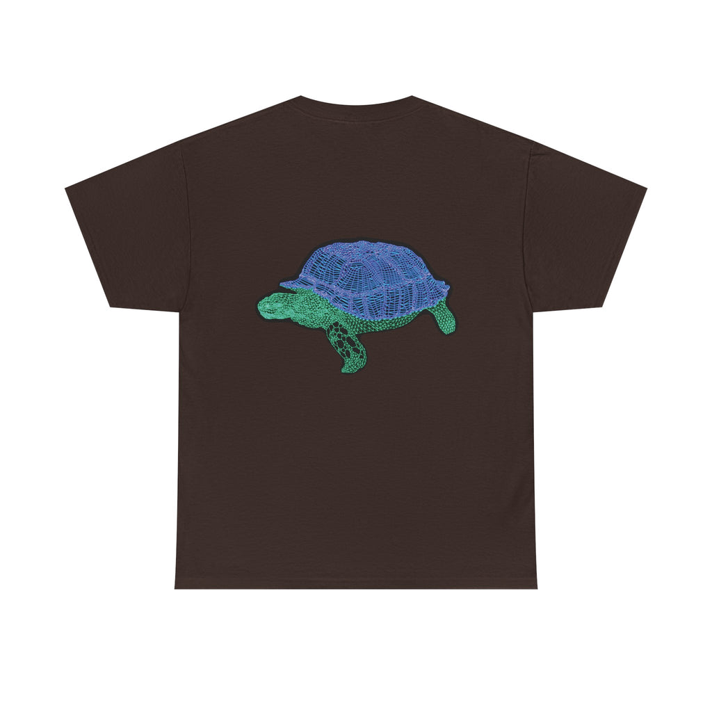 Unisex T-Shirt - Laser Tortoise In A Half Shell Neon Polygon Design - Casual Wear, Gift for Reptile Lovers, Animal Lovers Apparel, Unique Streetwear