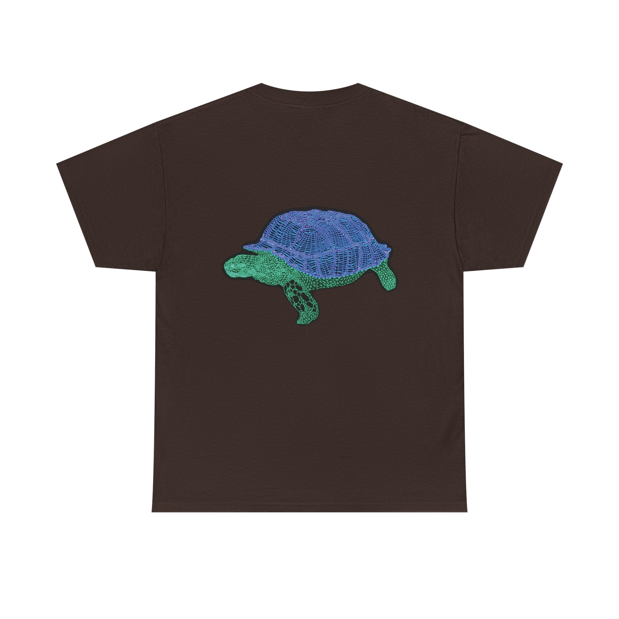 Unisex T-Shirt - Laser Tortoise In A Half Shell Neon Polygon Design - Casual Wear, Gift for Reptile Lovers, Animal Lovers Apparel, Unique Streetwear