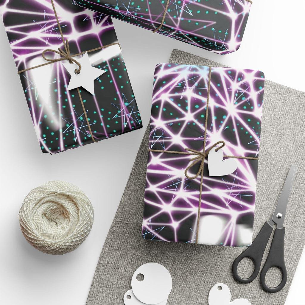 Wrapping Paper - Neon Polygon Fierce Design