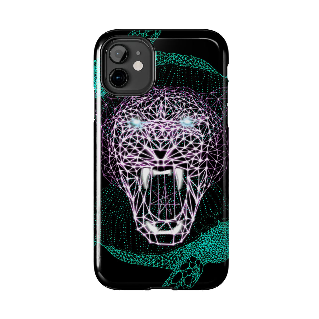 Phone Case - Fierce Panther Neon Polygon Design, Tough Phone Cases for Adventurers, Unique Smartphone Protector, Gift for Tech Lovers, Stylish Cell Phone [...]