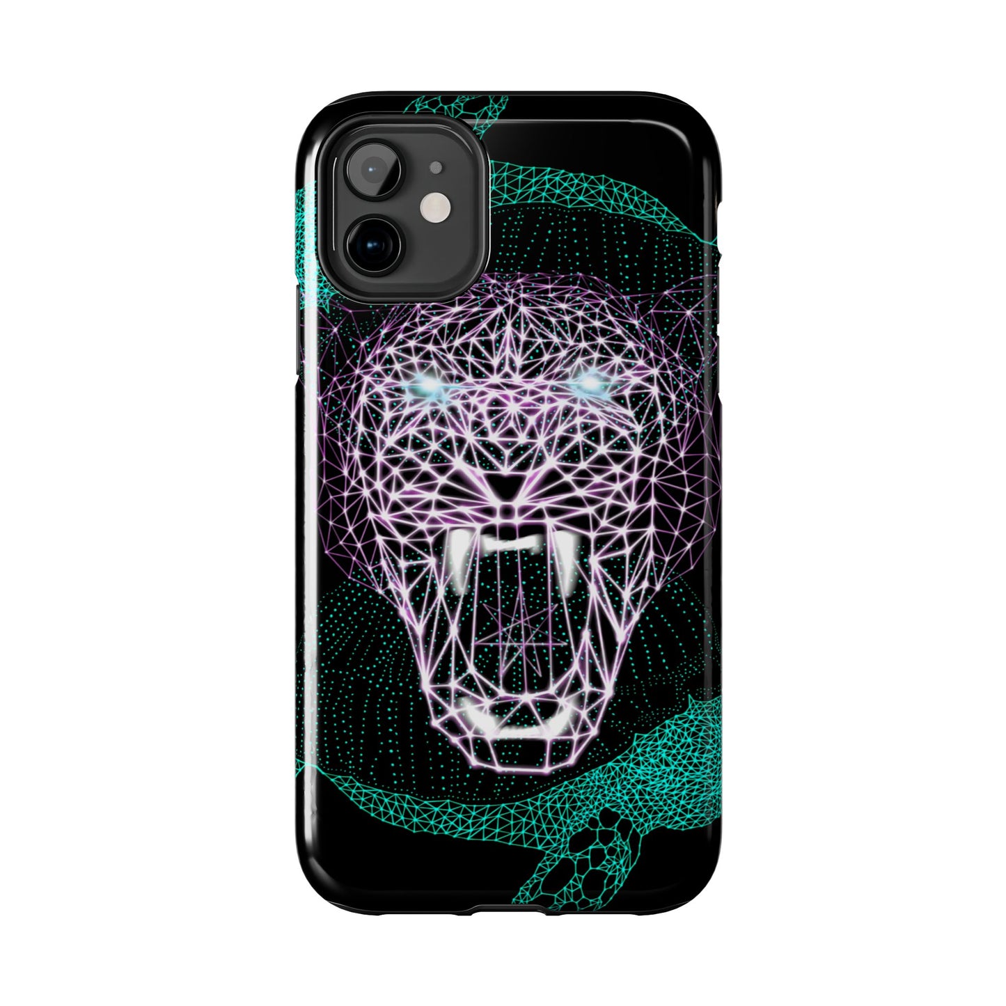 Phone Case - Fierce Panther Neon Polygon Design, Tough Phone Cases for Adventurers, Unique Smartphone Protector, Gift for Tech Lovers, Stylish Cell Phone [...]