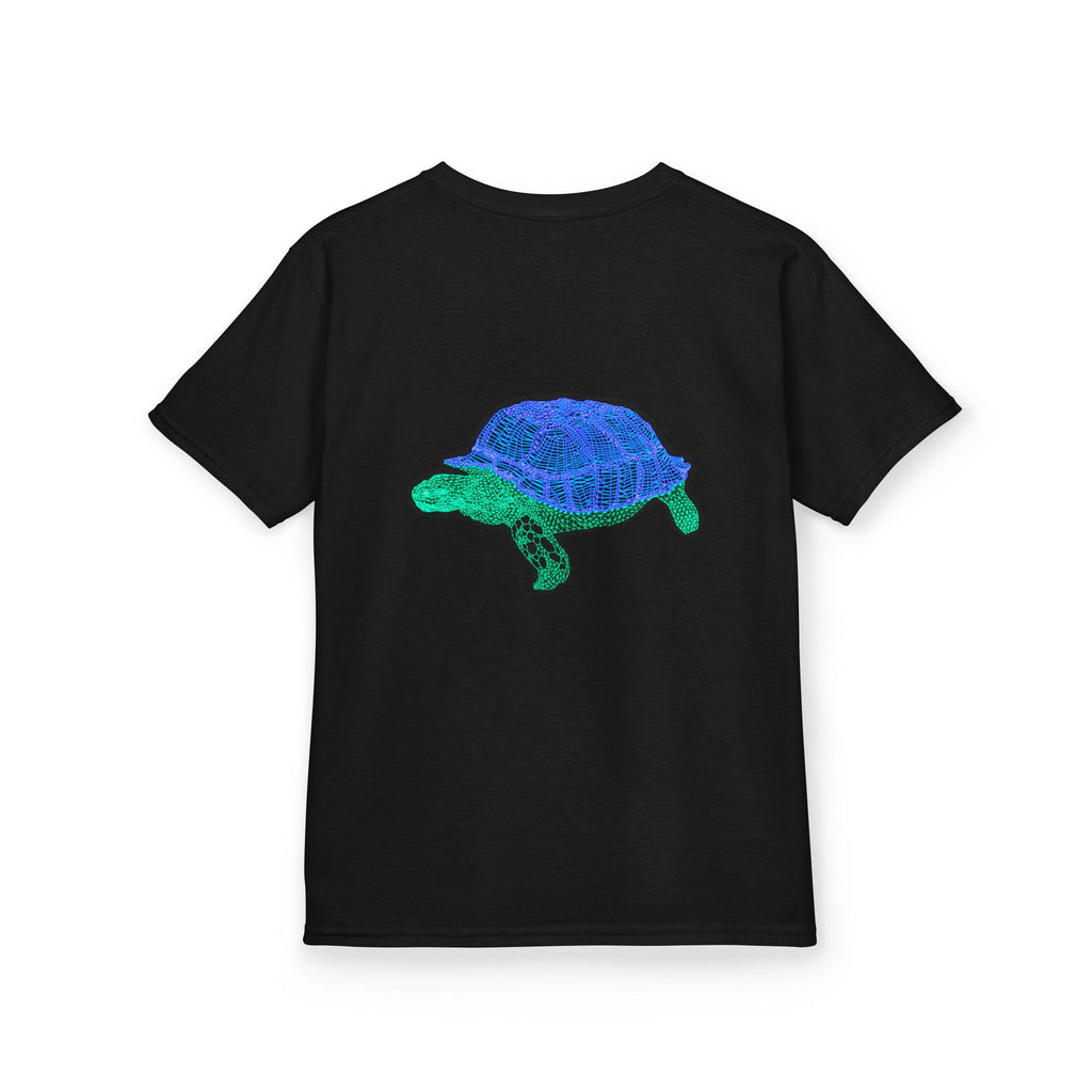 Kids Tortoise Tee — Cute Blue Green Sea Turtle Graphic Shirt for Children