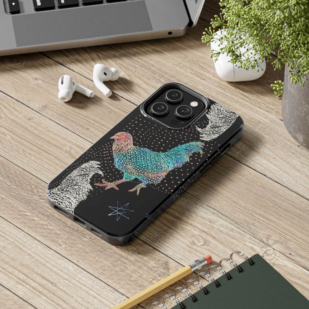 Phone Case - Fancy Rooster Neon Polygon Design, Tough Phone Cases for Adventurers, Unique Smartphone Protector, Gift for Tech Lovers, Stylish Cell Phone [...]