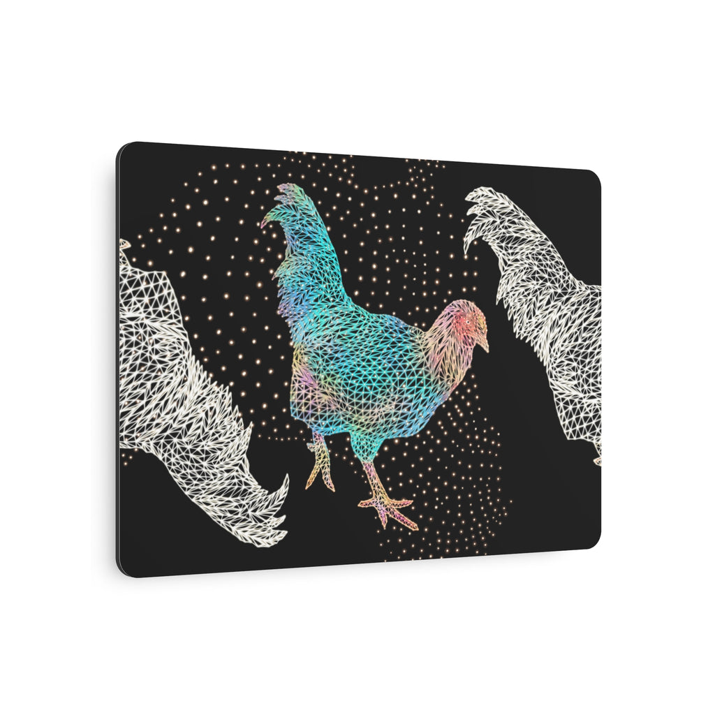 Metal Art Sign - Fancy Rooster Neon Polygon Design, Wall Decor, Unique Home Decoration, Gift for Animal Lovers, Office Art, Birthday Gift, Nature Wall Art