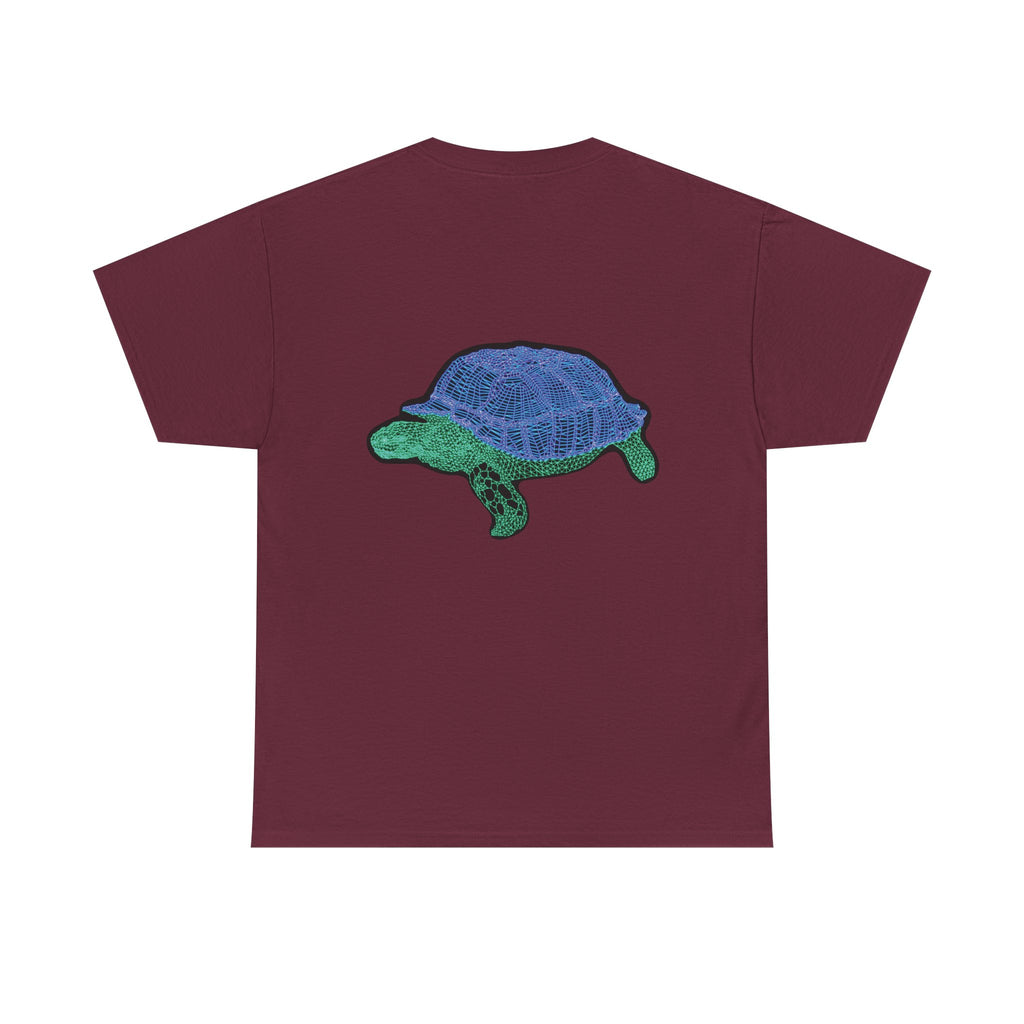 Unisex T-Shirt - Laser Tortoise In A Half Shell Neon Polygon Design - Casual Wear, Gift for Reptile Lovers, Animal Lovers Apparel, Unique Streetwear