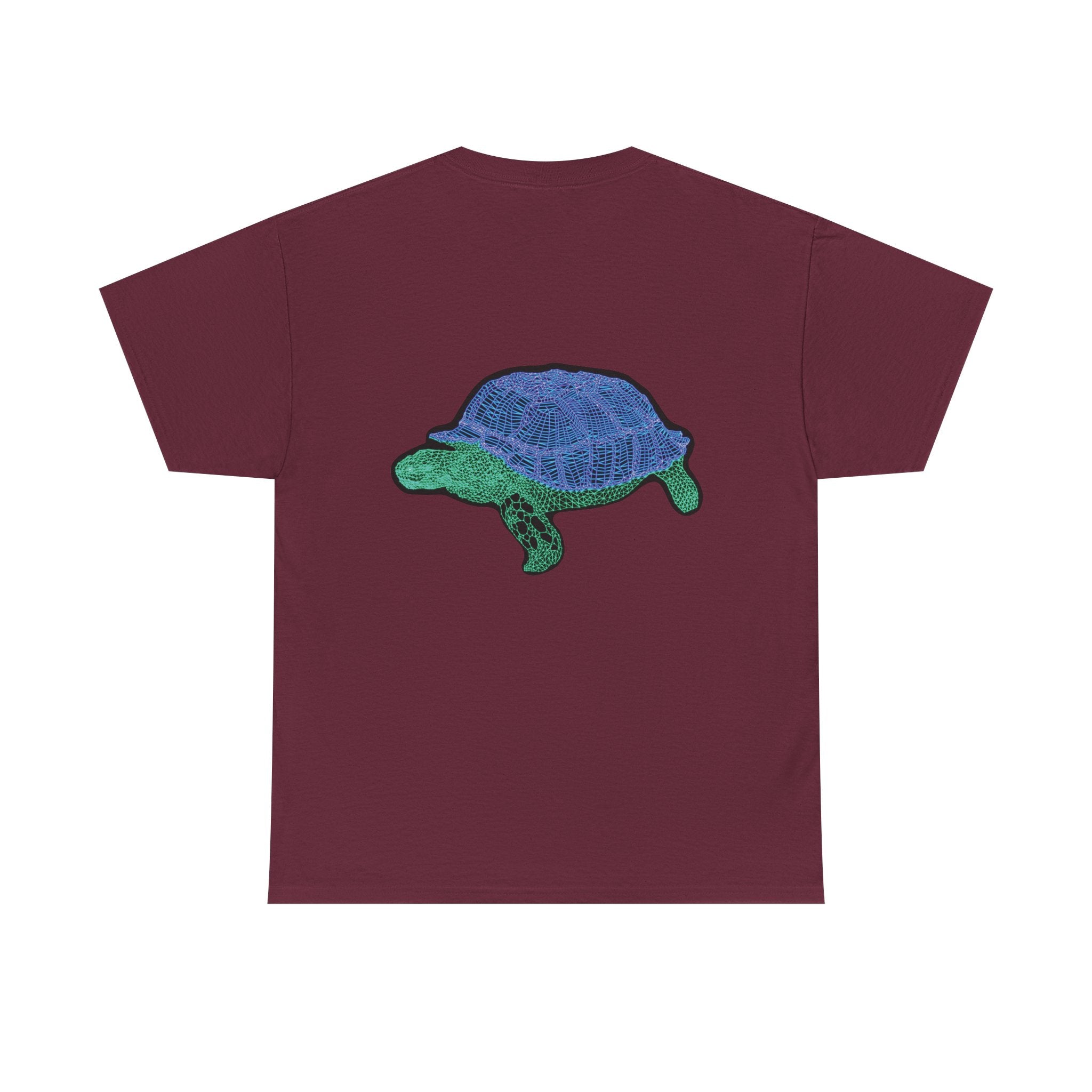 Unisex T-Shirt - Laser Tortoise In A Half Shell Neon Polygon Design - Casual Wear, Gift for Reptile Lovers, Animal Lovers Apparel, Unique Streetwear