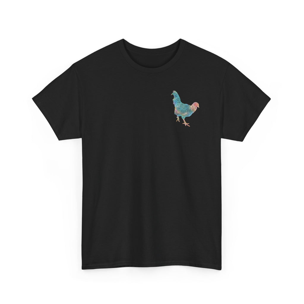 Unisex T-Shirt - Laser Rooster Neon Polygon Design - Casual Wear, Gift for Reptile Lovers, Animal Lovers Apparel, Unique Streetwear