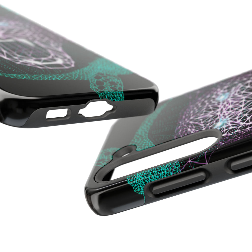 Phone Case - Fierce Panther Neon Polygon Design, Tough Phone Cases for Adventurers, Unique Smartphone Protector, Gift for Tech Lovers, Stylish Cell Phone [...]